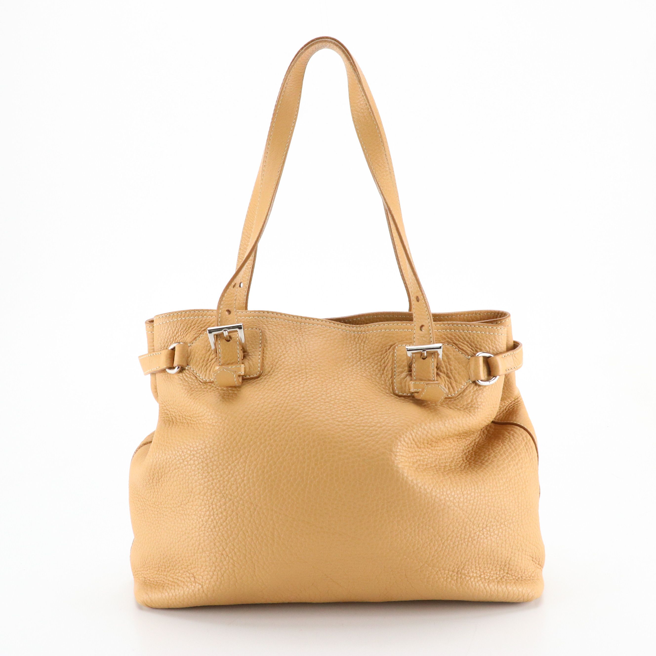 Prada Tote Bag in Beige Vitello Daino Leather