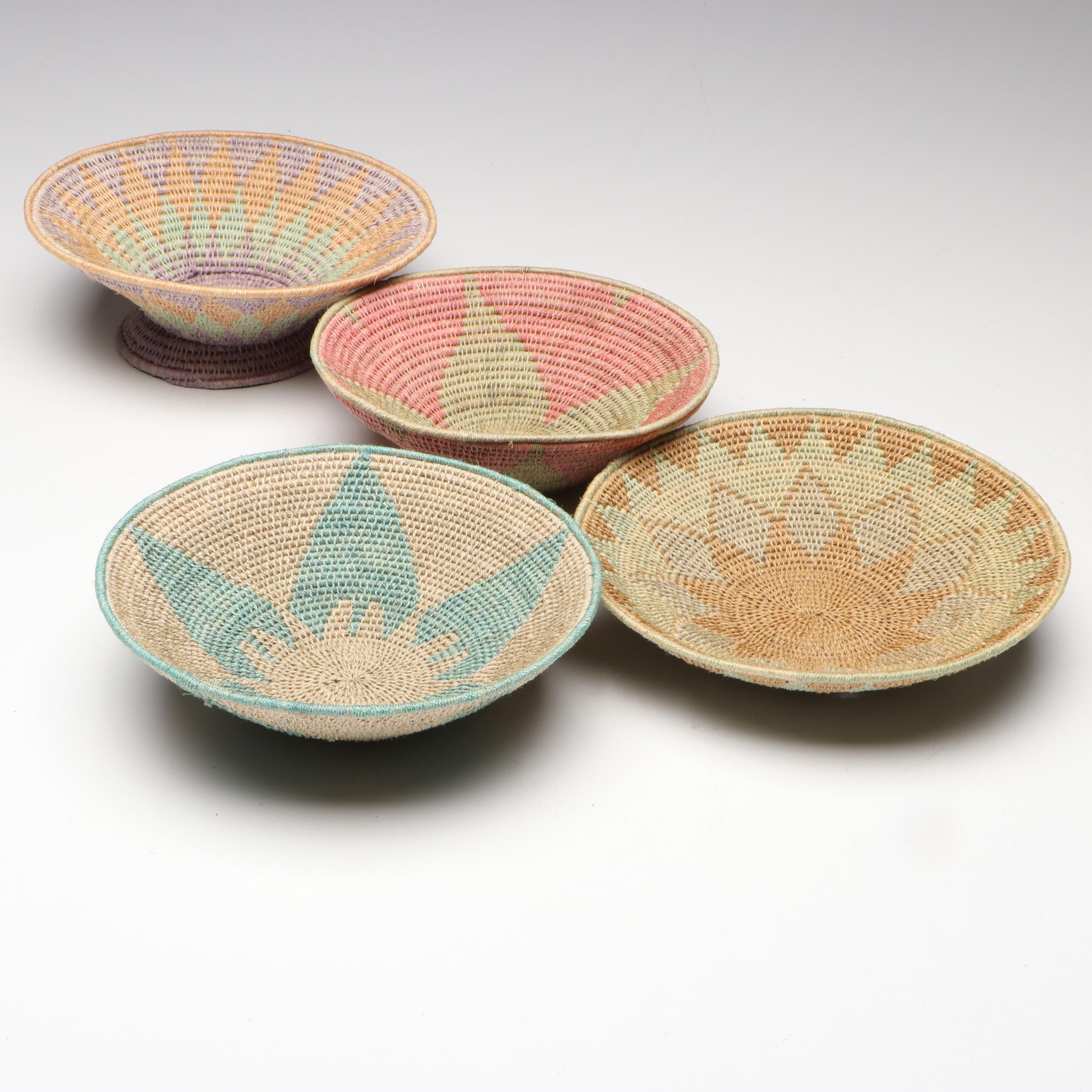 Eswatini Polychrome Sisal Fiber Baskets