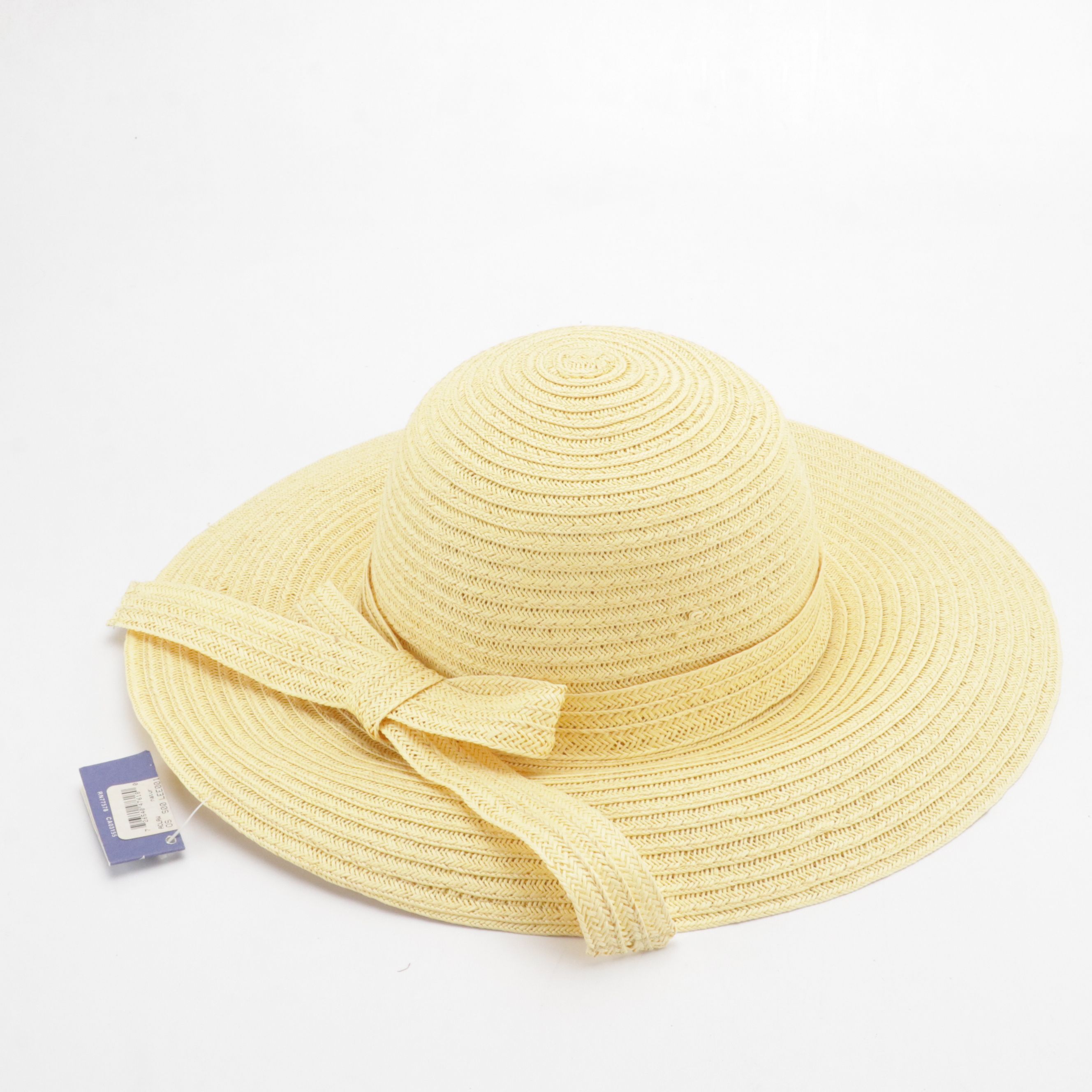 April Cornell and August Hat Company Straw Sun Hats with Bow and Feather Details