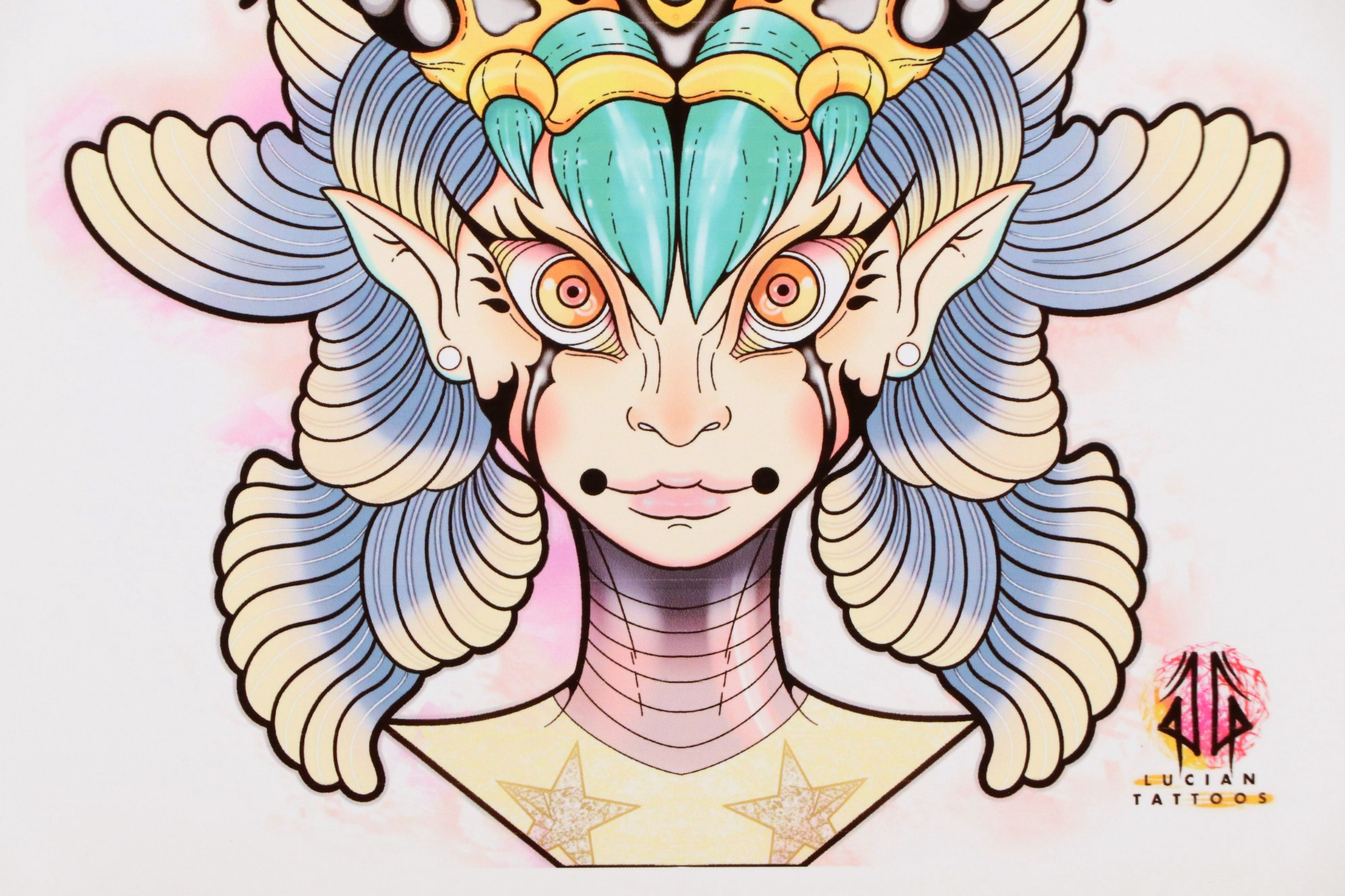 Lucian Tattoos Giclée of Psychedelic Portrait