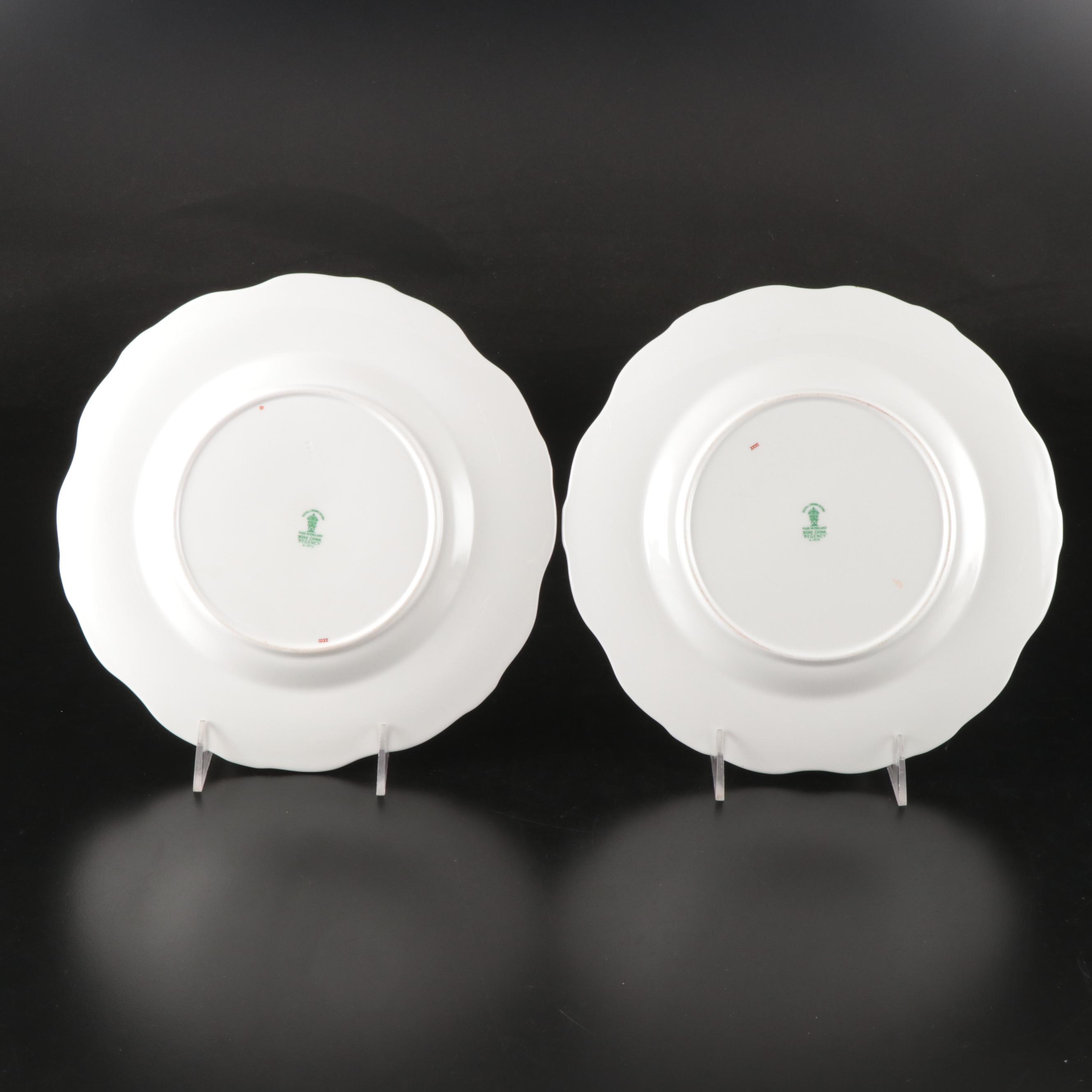 Royal Crown Derby "Regency" Bone China Dinner Plates