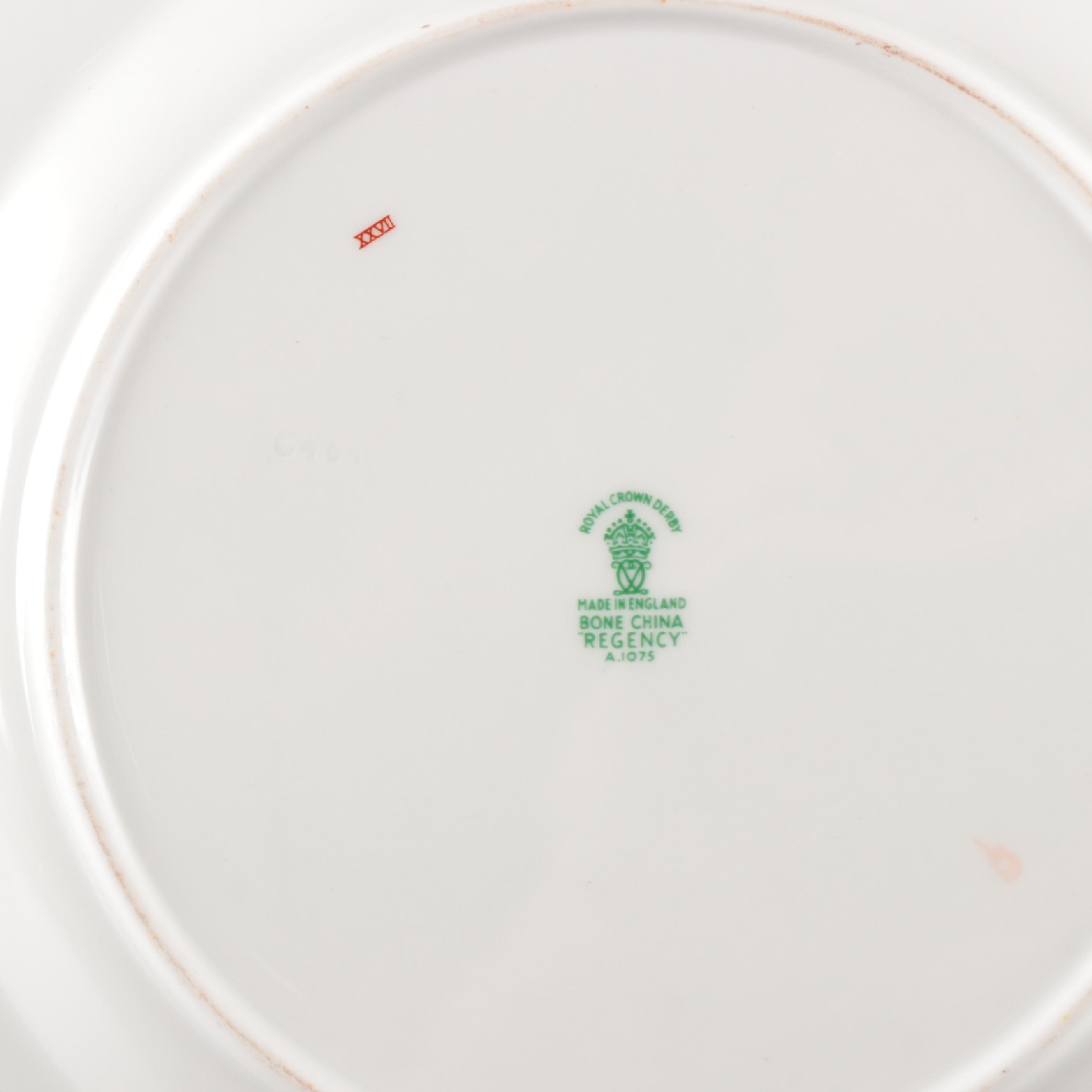 Royal Crown Derby "Regency" Bone China Dinner Plates