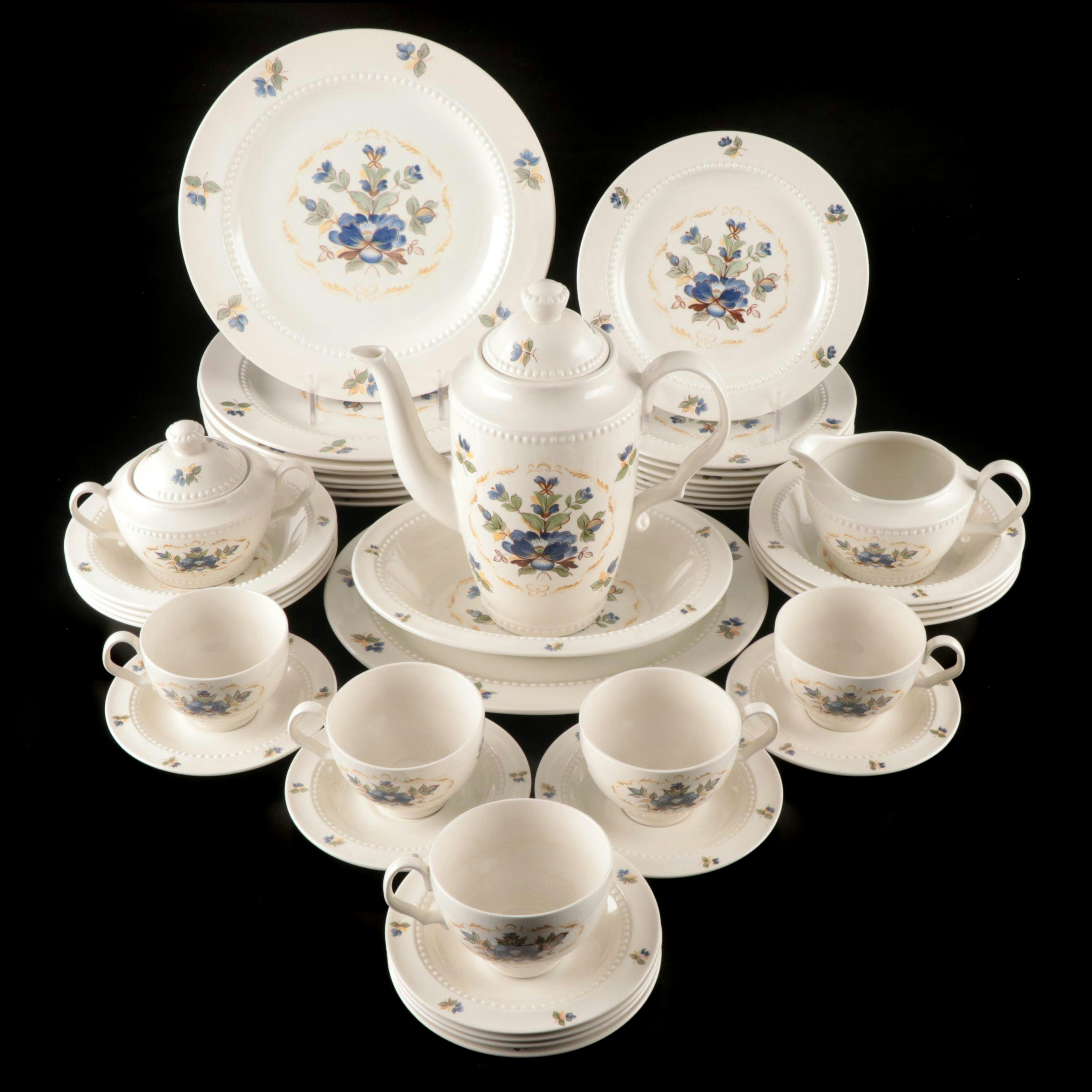 Royal Cauldon "Truro" Ironstone Coffee Set and Dinnerware