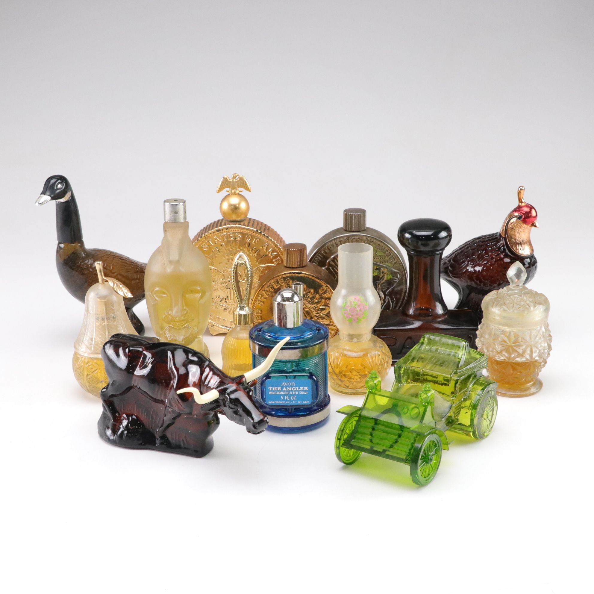 Avon "The Angler" with Other Novelty Bottle Aftershaves and Colognes