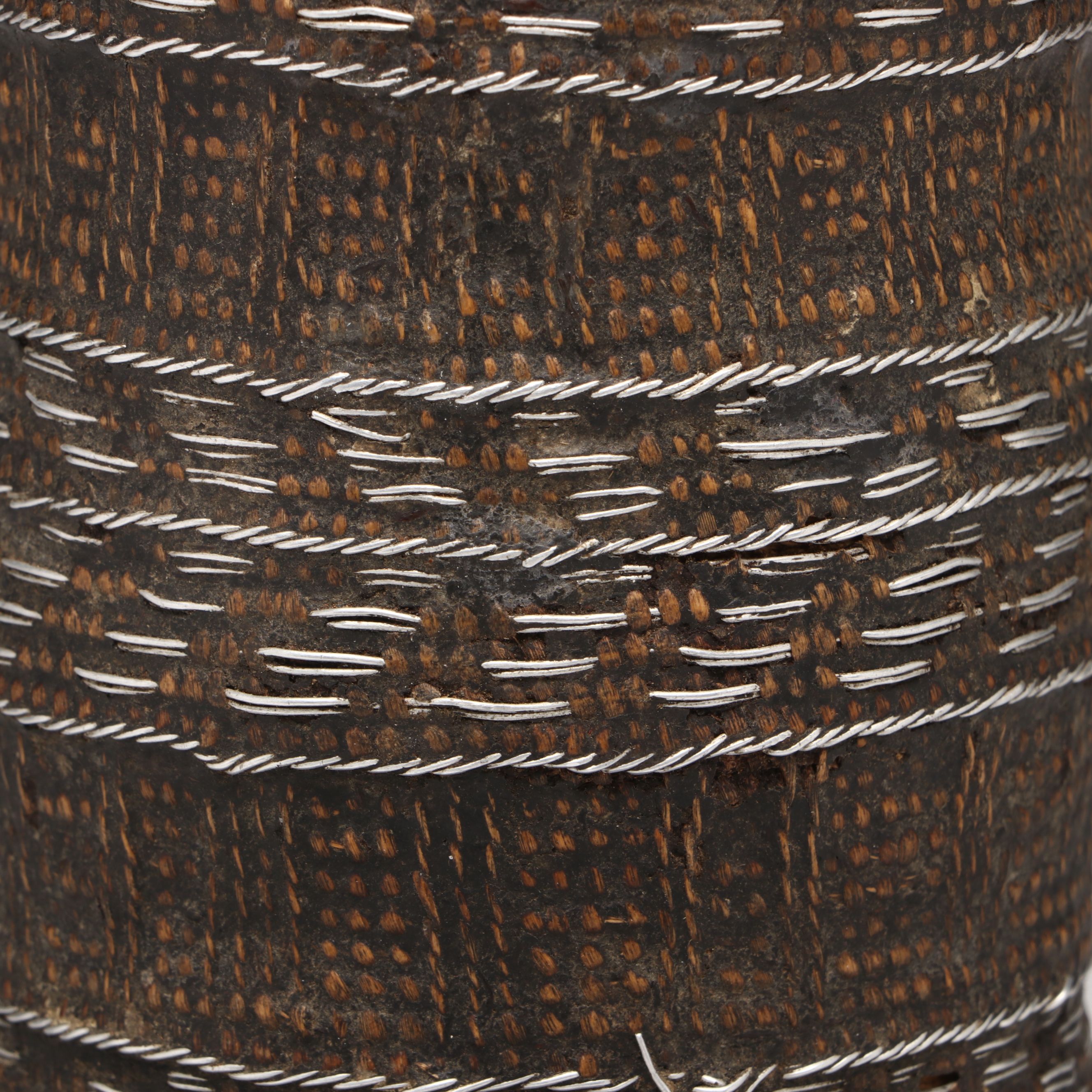 Ethiopian Oromo Peoples Grass and Metal Wire Beer Container