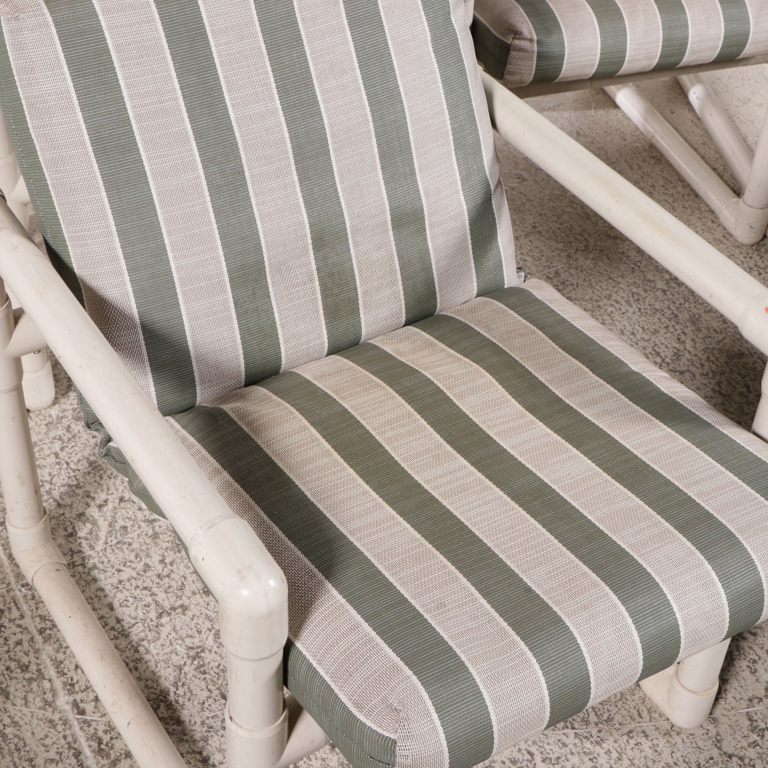 Postmodern Style PVC Patio and Lounge Chairs with Cushions