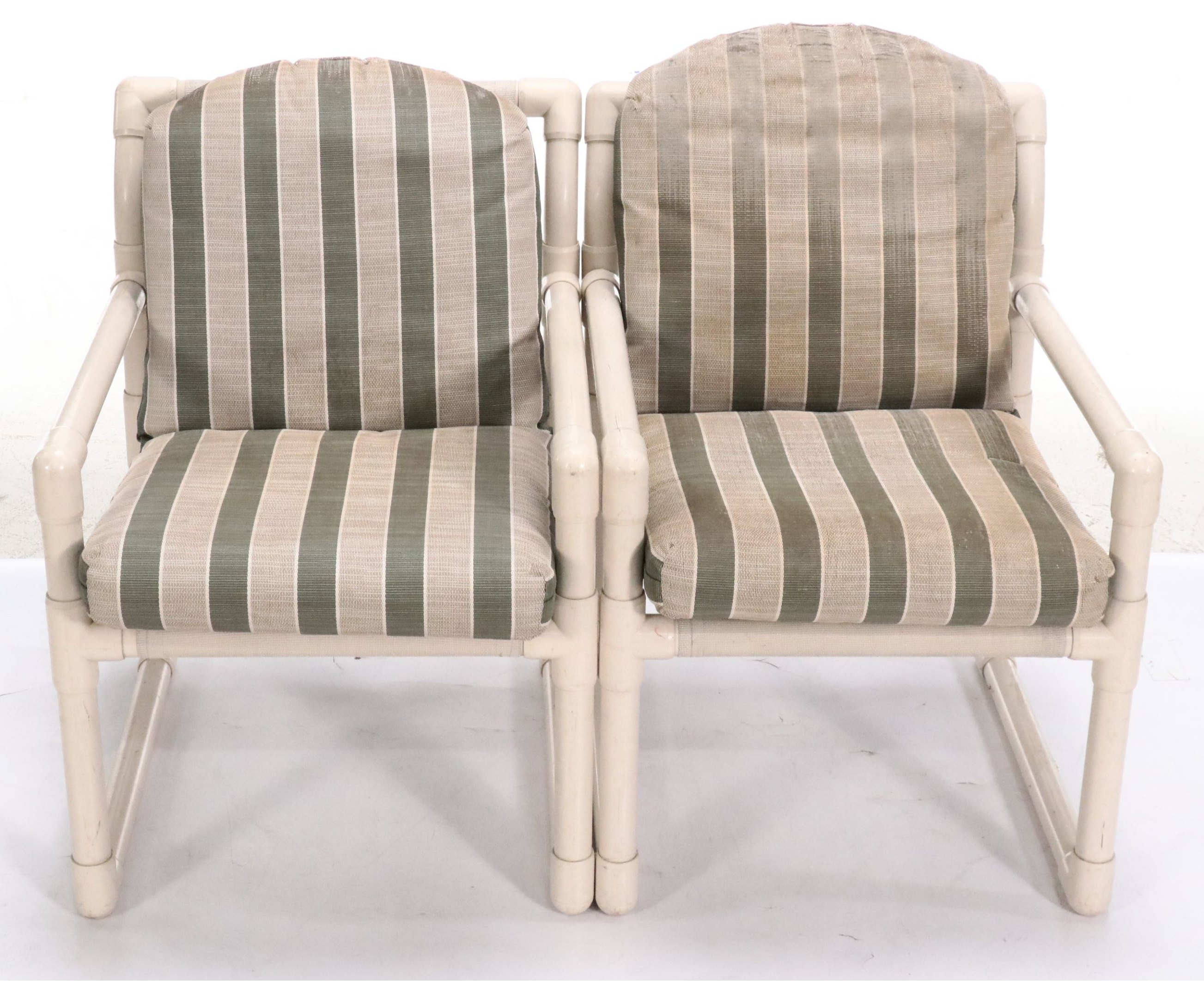 Postmodern Style PVC Patio and Lounge Chairs with Cushions