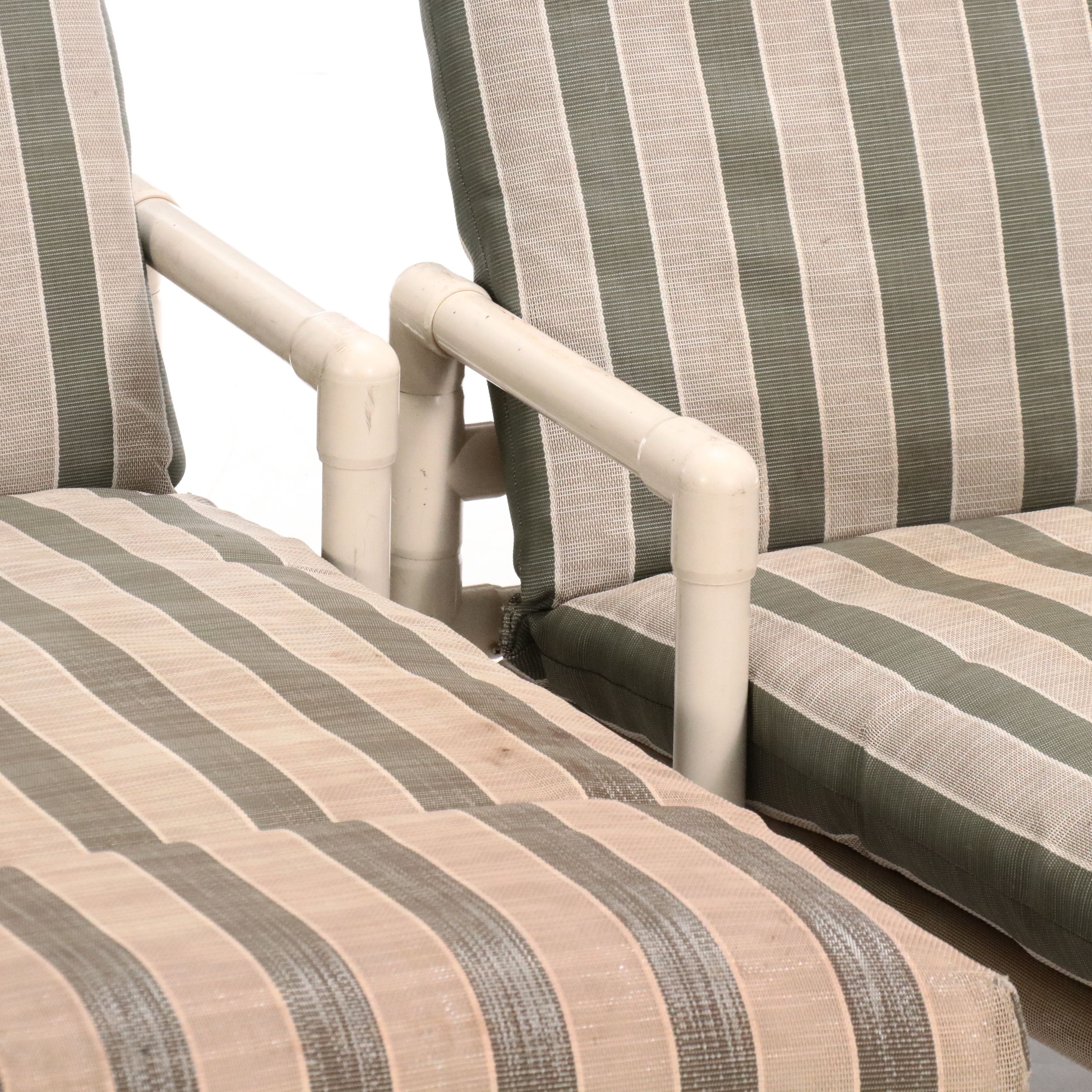 Postmodern Style PVC Patio and Lounge Chairs with Cushions