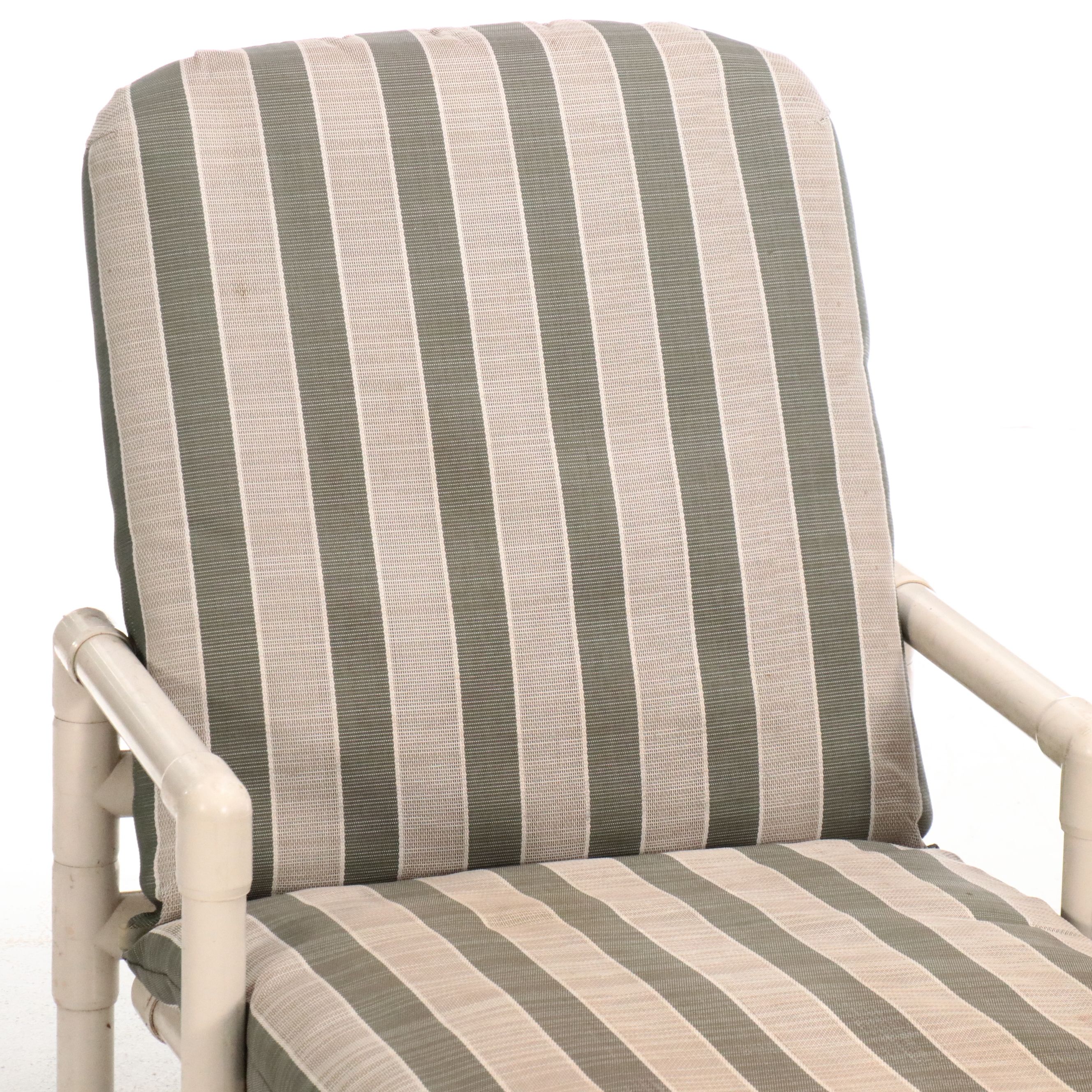 Postmodern Style PVC Patio and Lounge Chairs with Cushions