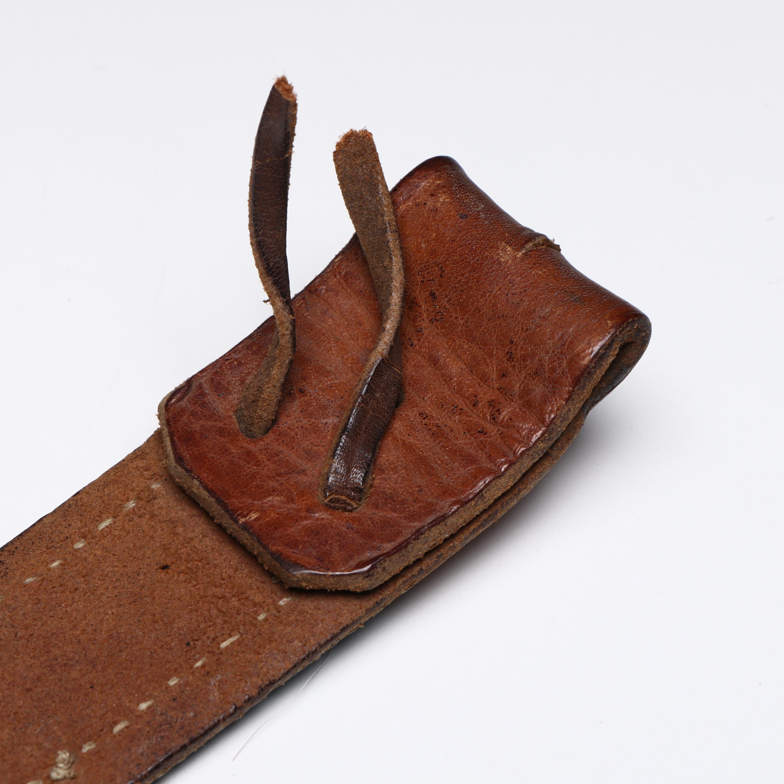 American Indigenous Northern Plains Style Beaded Hide Panel Belt