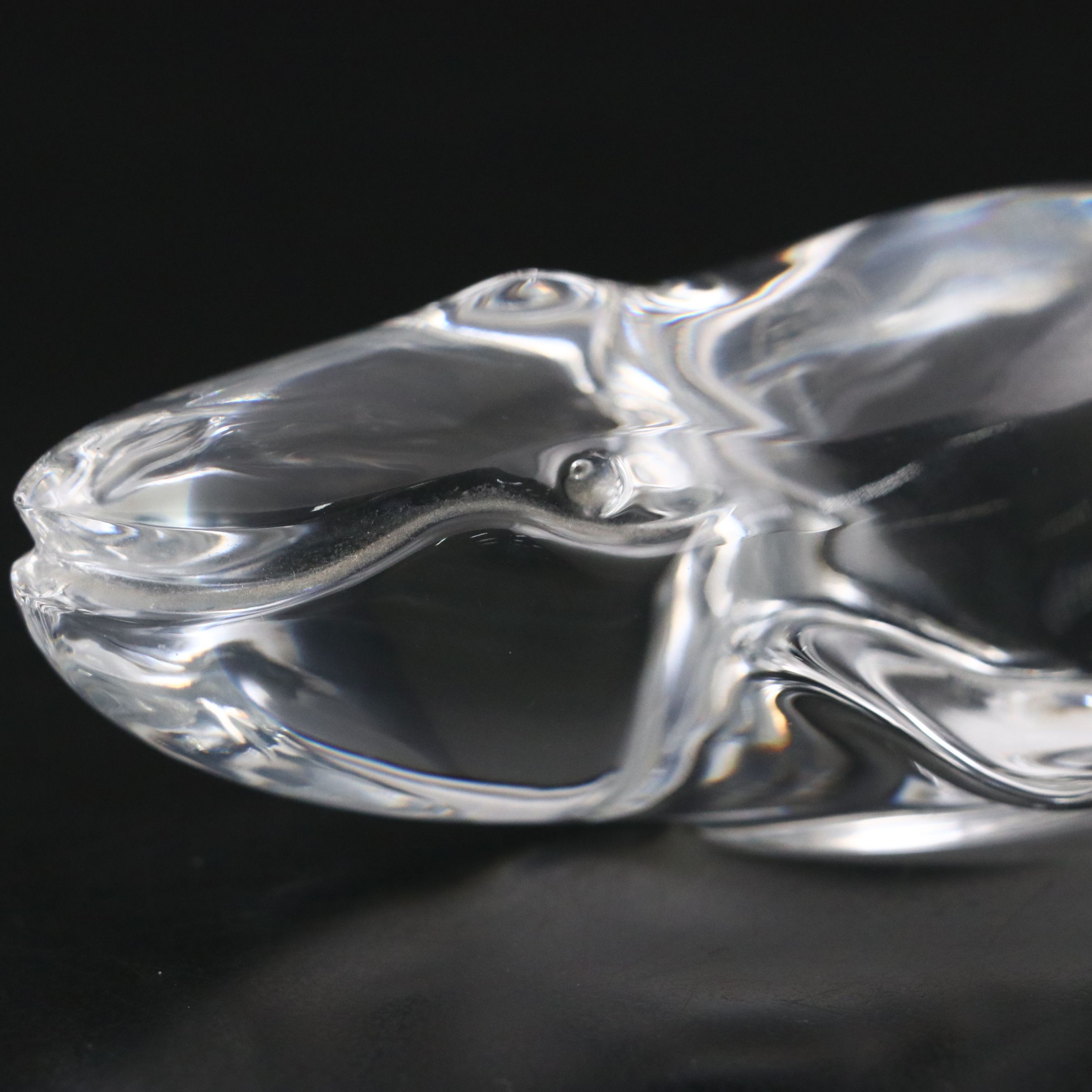 Baccarat "Cyclades" Crystal Vase and "Whale" Crystal Figurine