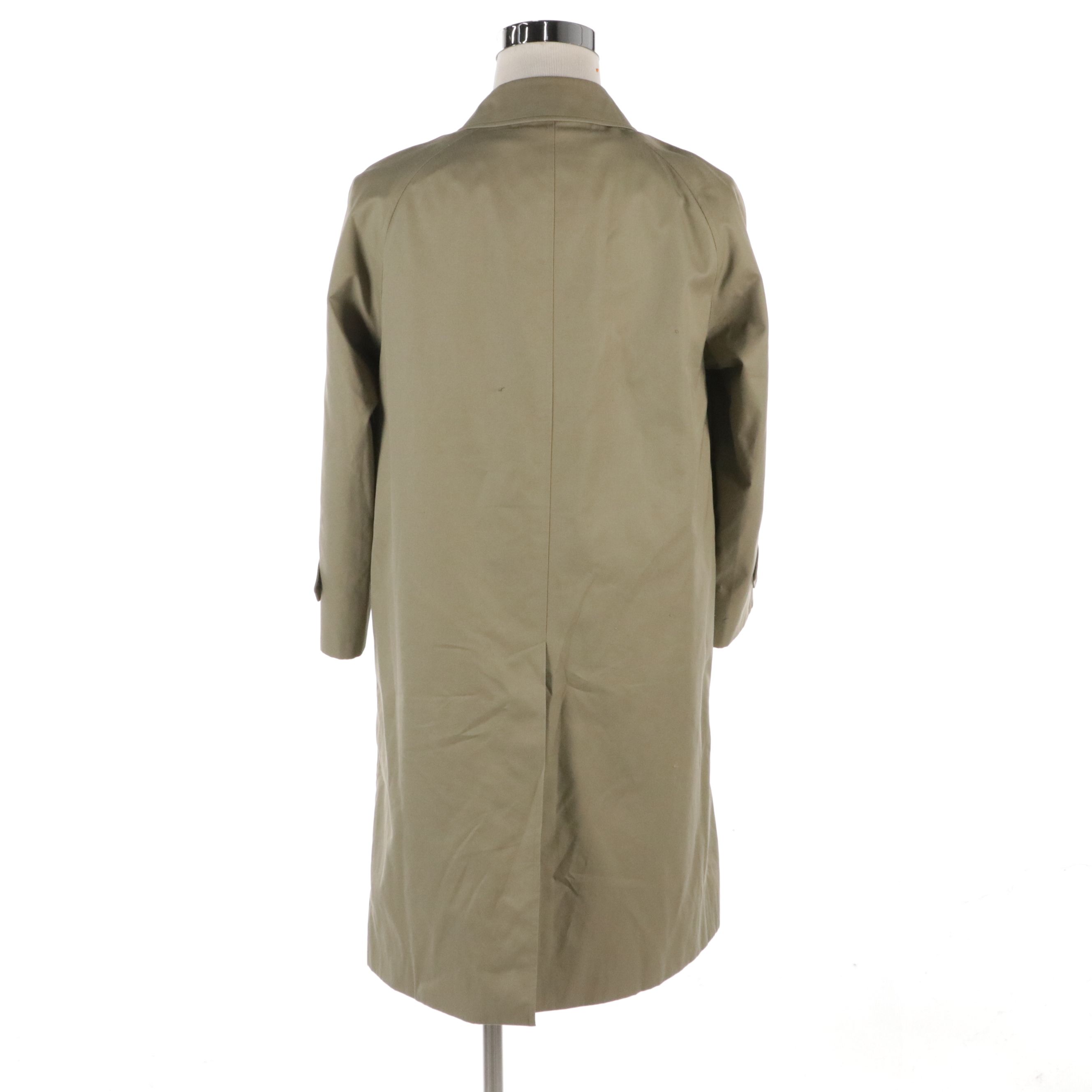 Men's Burberrys Gabardine Raincoat with Wool Liner