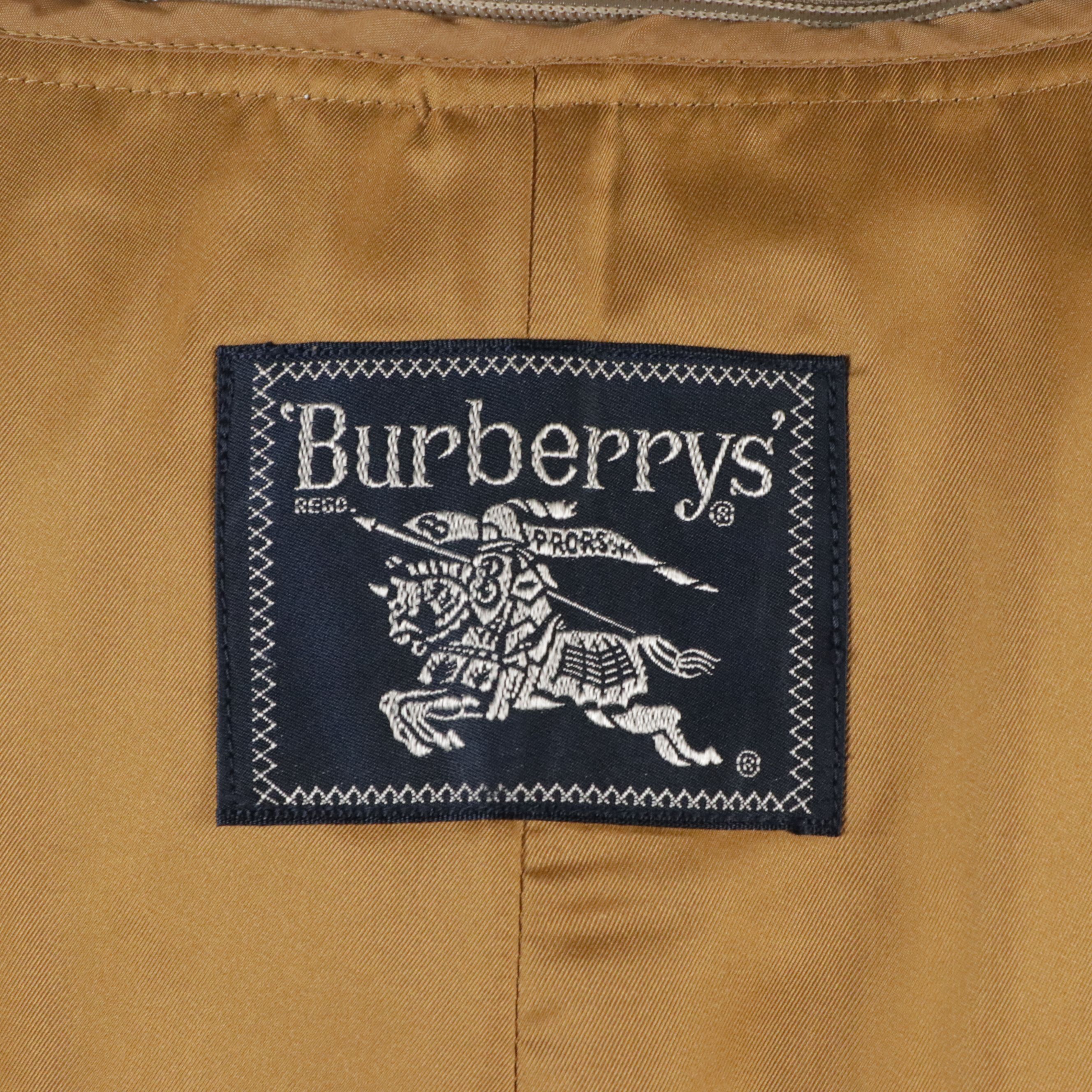 Men's Burberrys Gabardine Raincoat with Wool Liner
