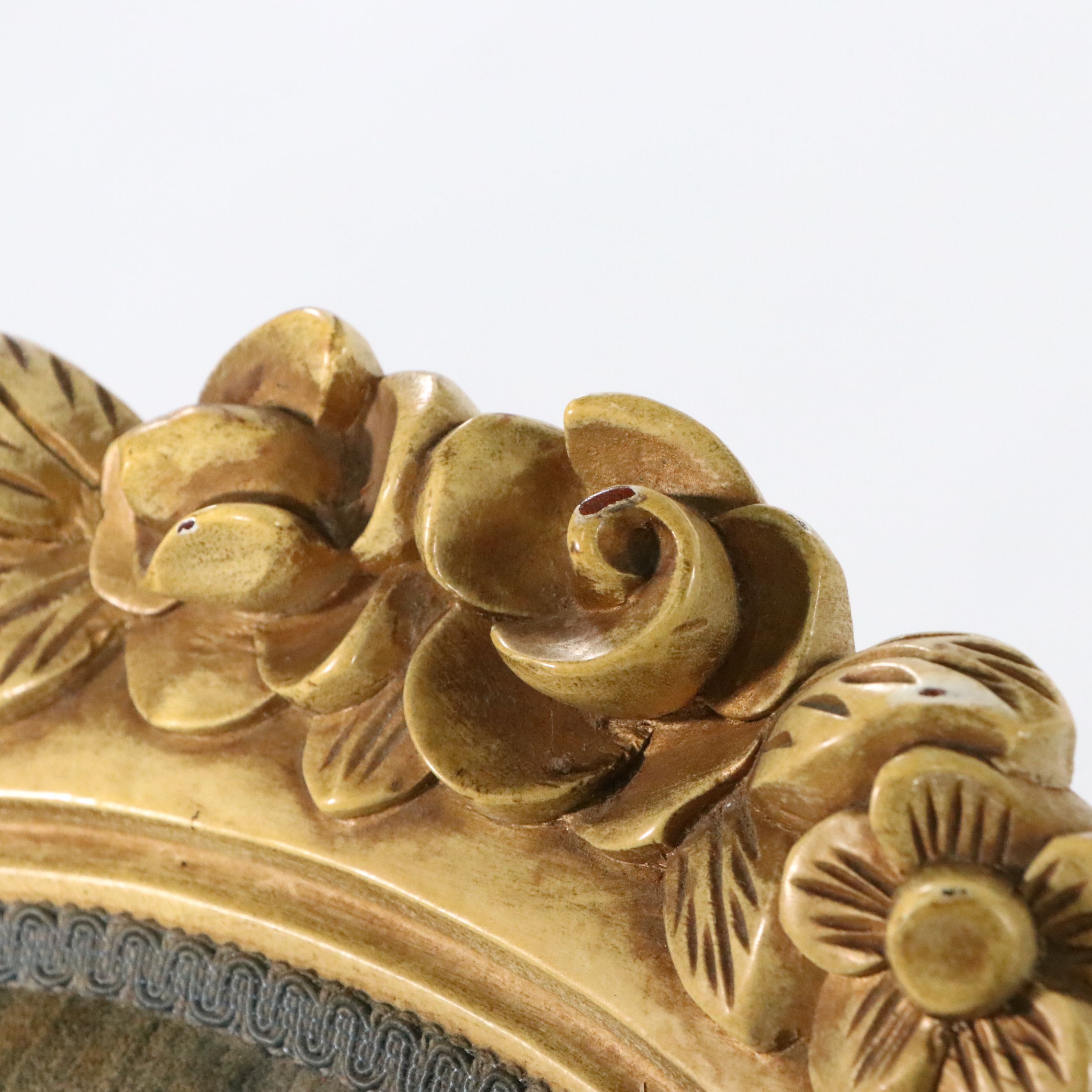 French Victorian Style Balloon-Back Parlor Chair, 20th Century