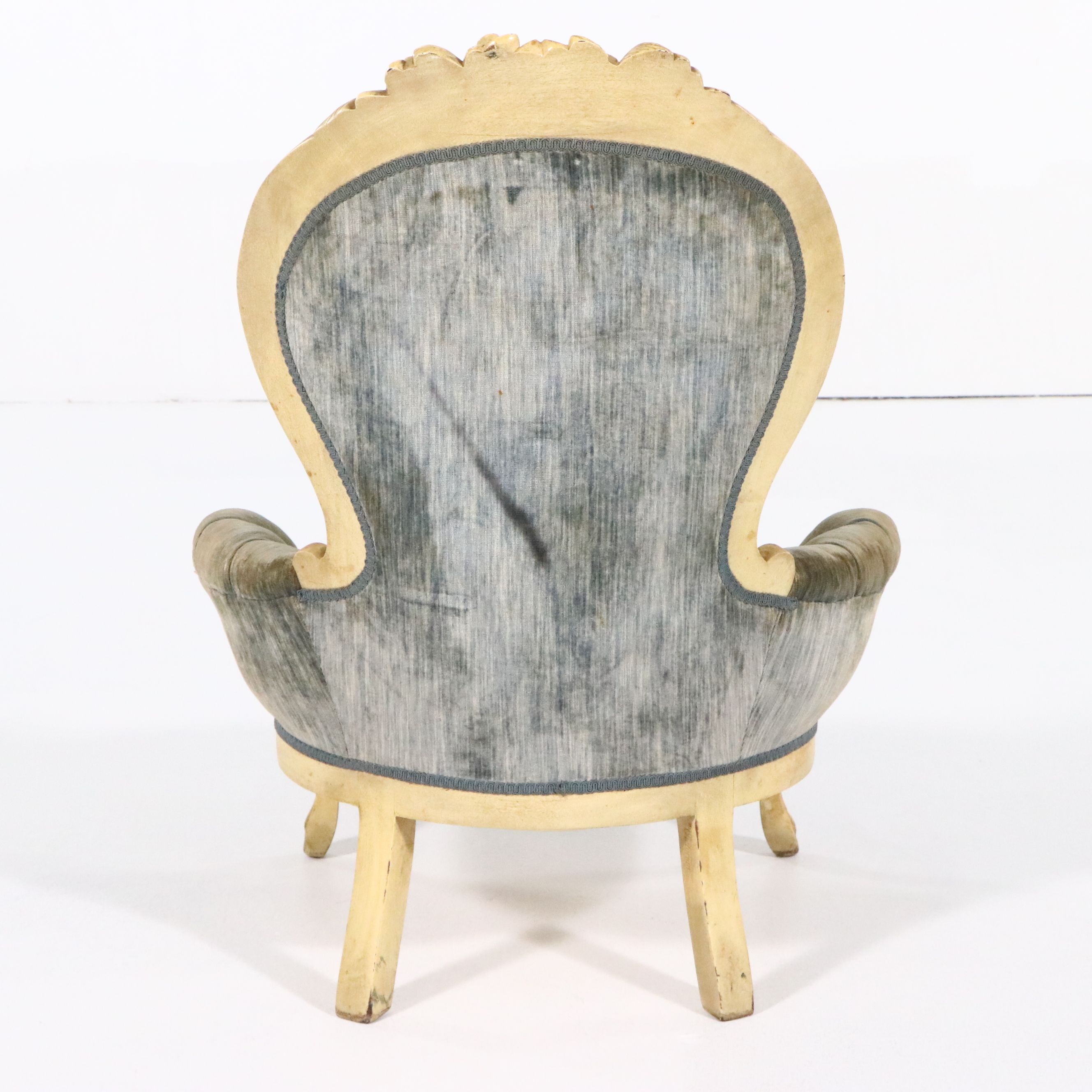 French Victorian Style Balloon-Back Parlor Chair, 20th Century