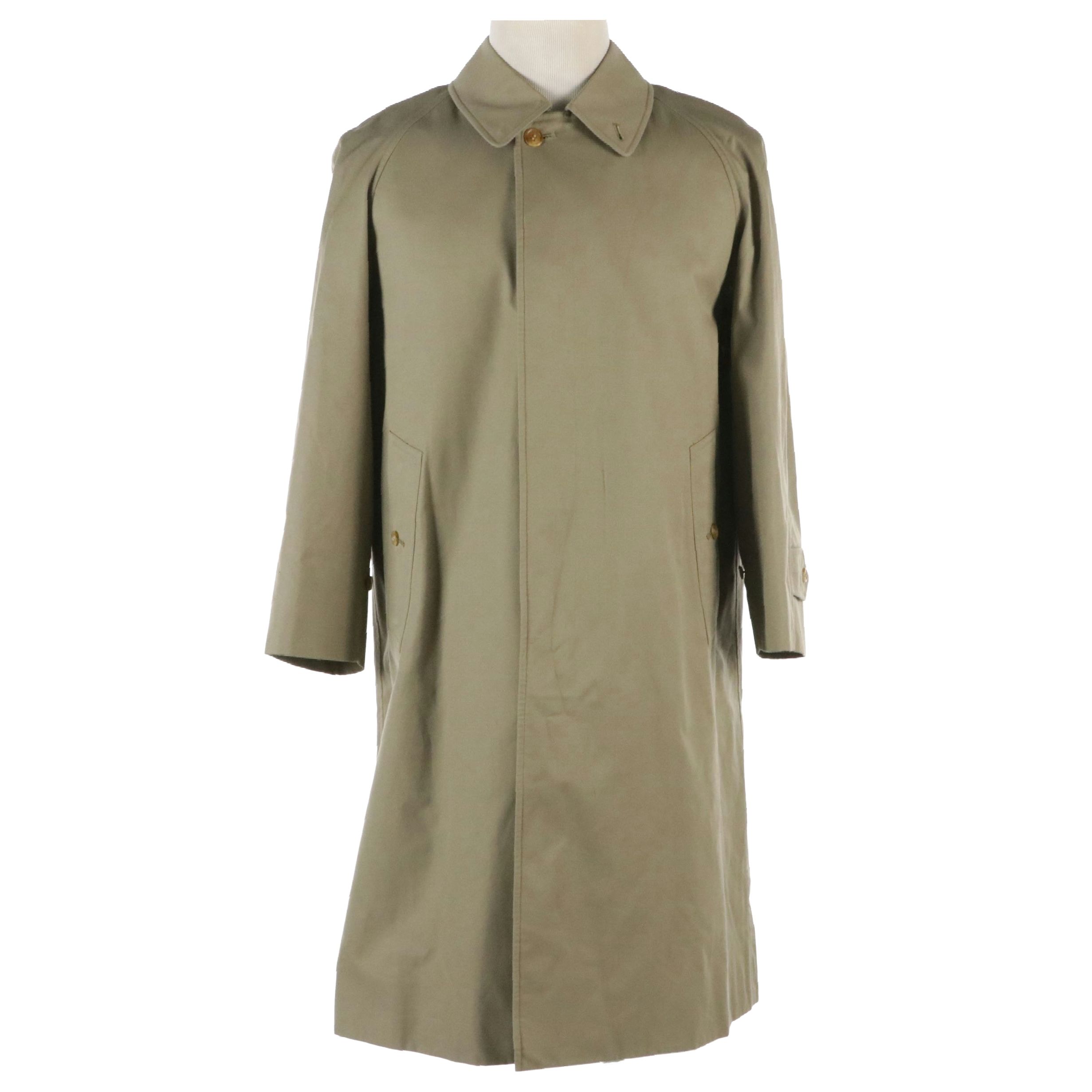 Men's Burberrys Gabardine Raincoat with Wool Liner