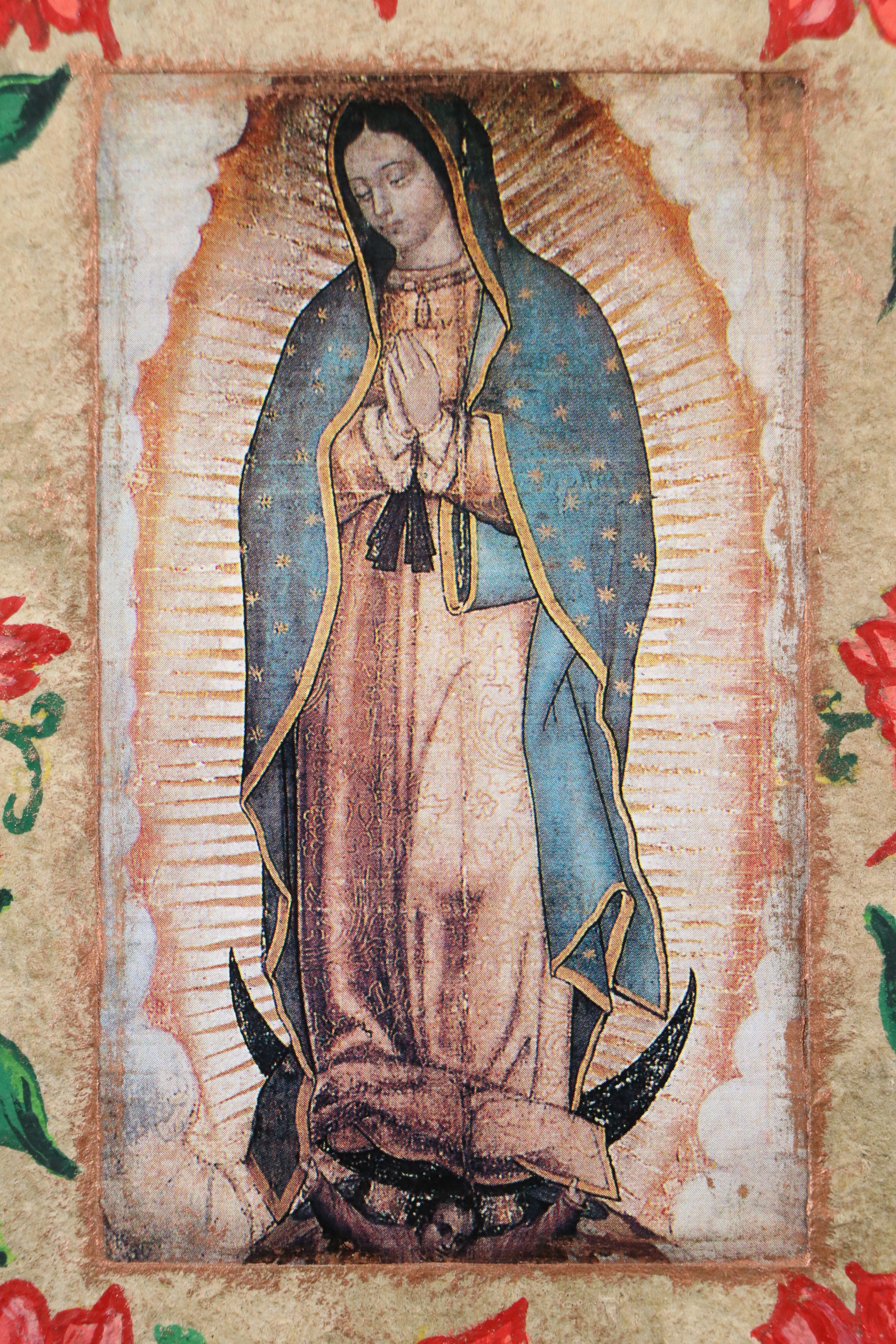 Mixed Media Composition with Our Lady of Guadalupe, 2003