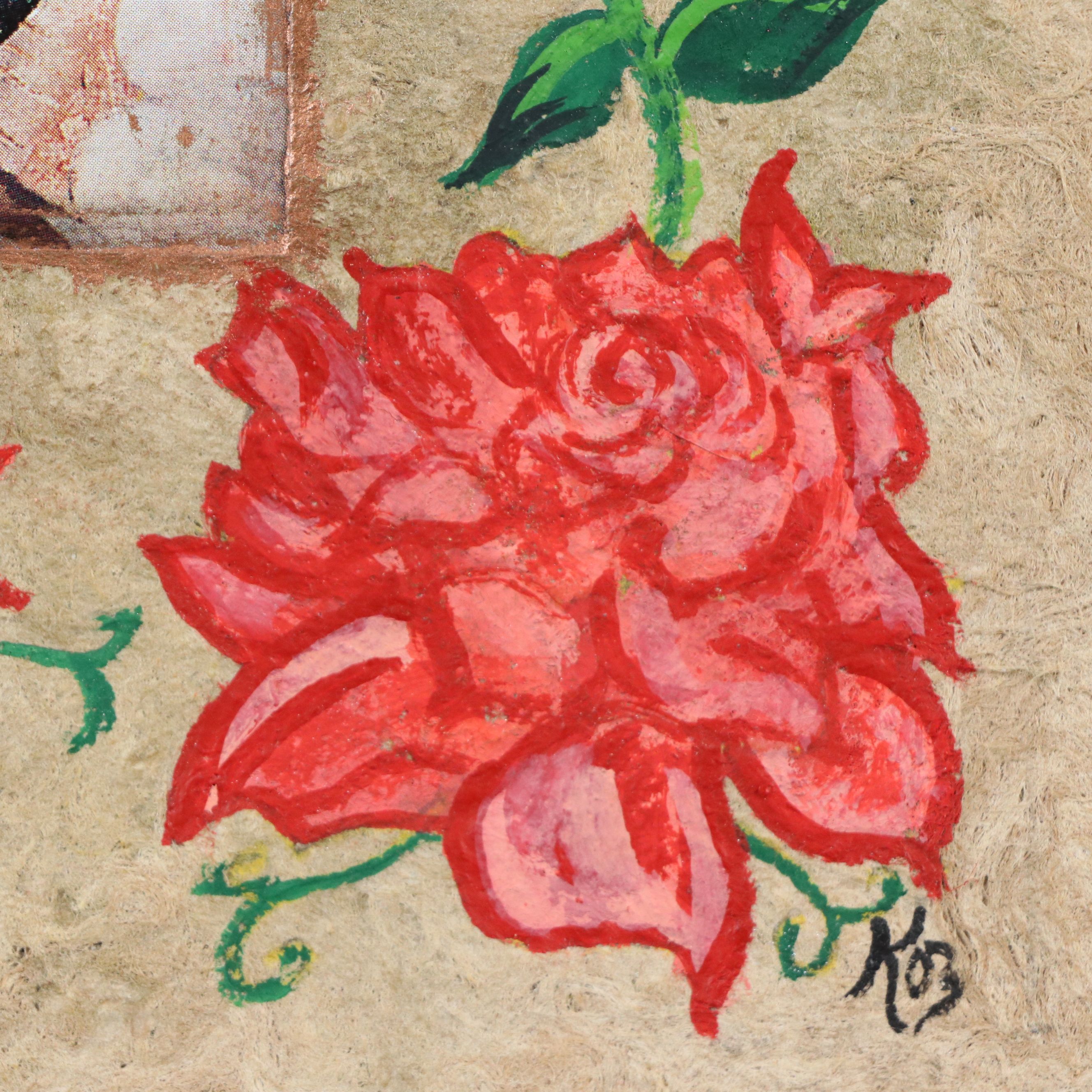 Mixed Media Composition with Our Lady of Guadalupe, 2003