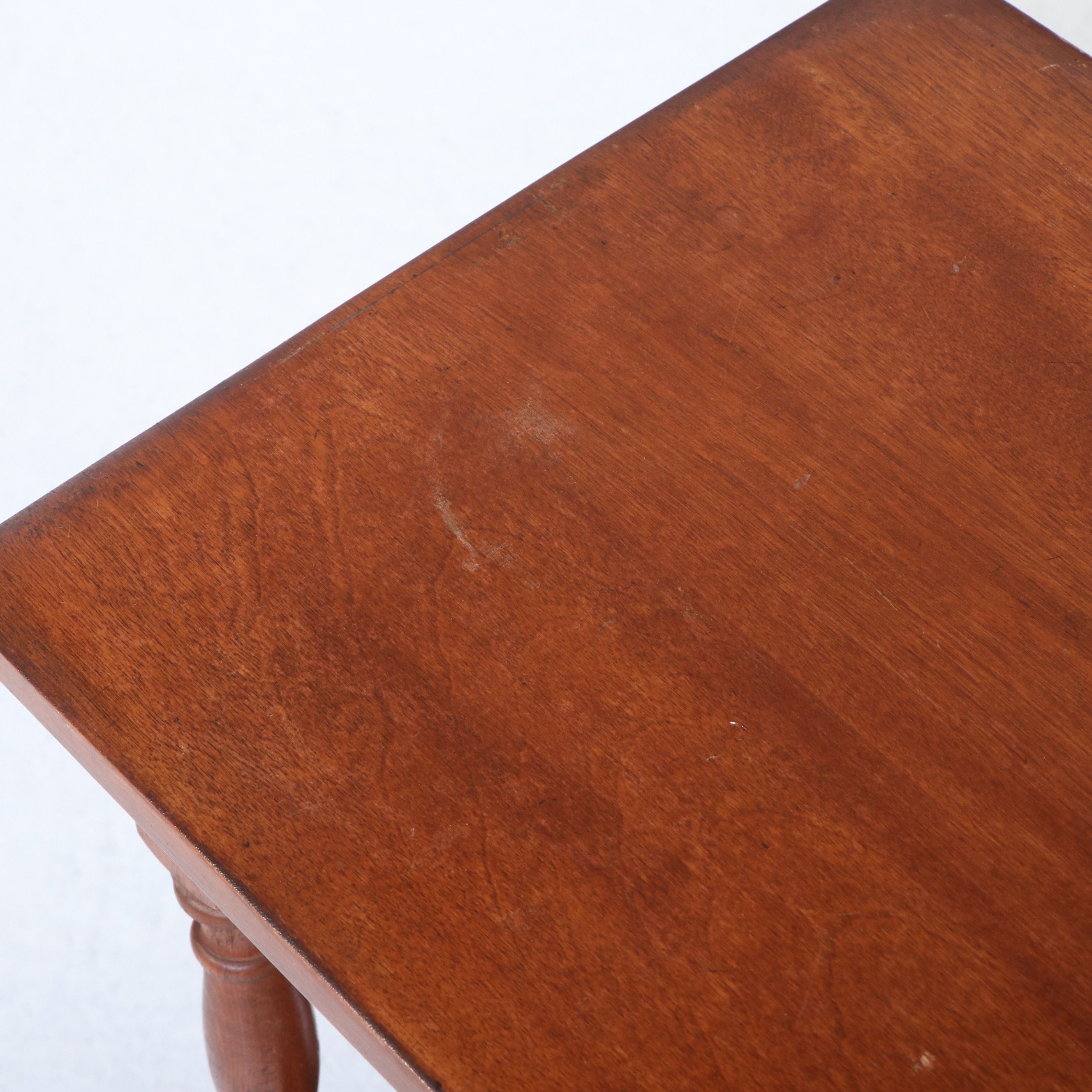 American Colonial Style Cherry End Table with Magazine Rack, 20th Century