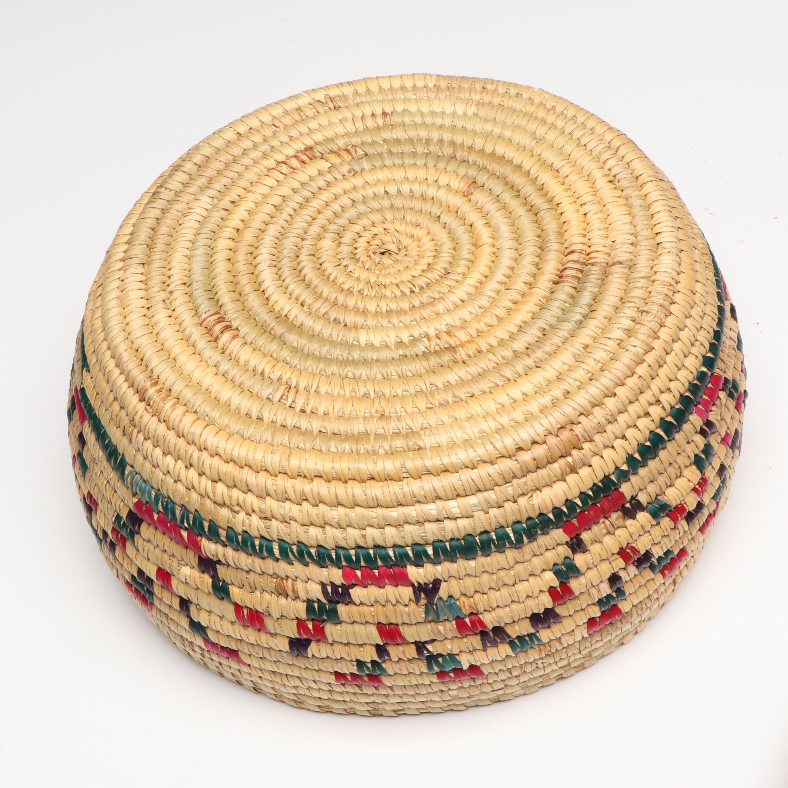 Ethiopian Falasha Peoples Woven Plant Fiber Basketry Lunch Boxes