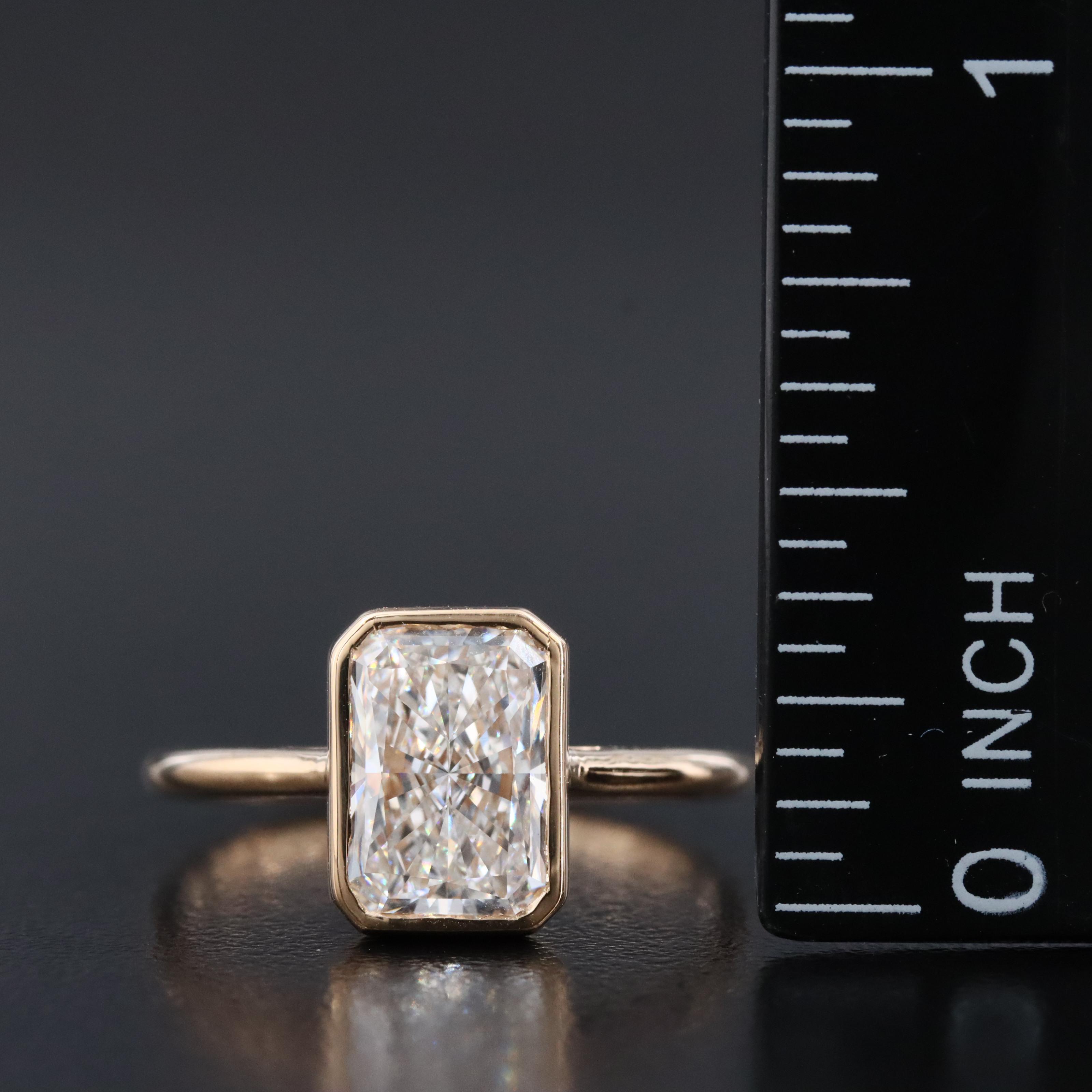 18K 2.07 CT Lab Grown Diamond Solitaire Ring with IGI Report