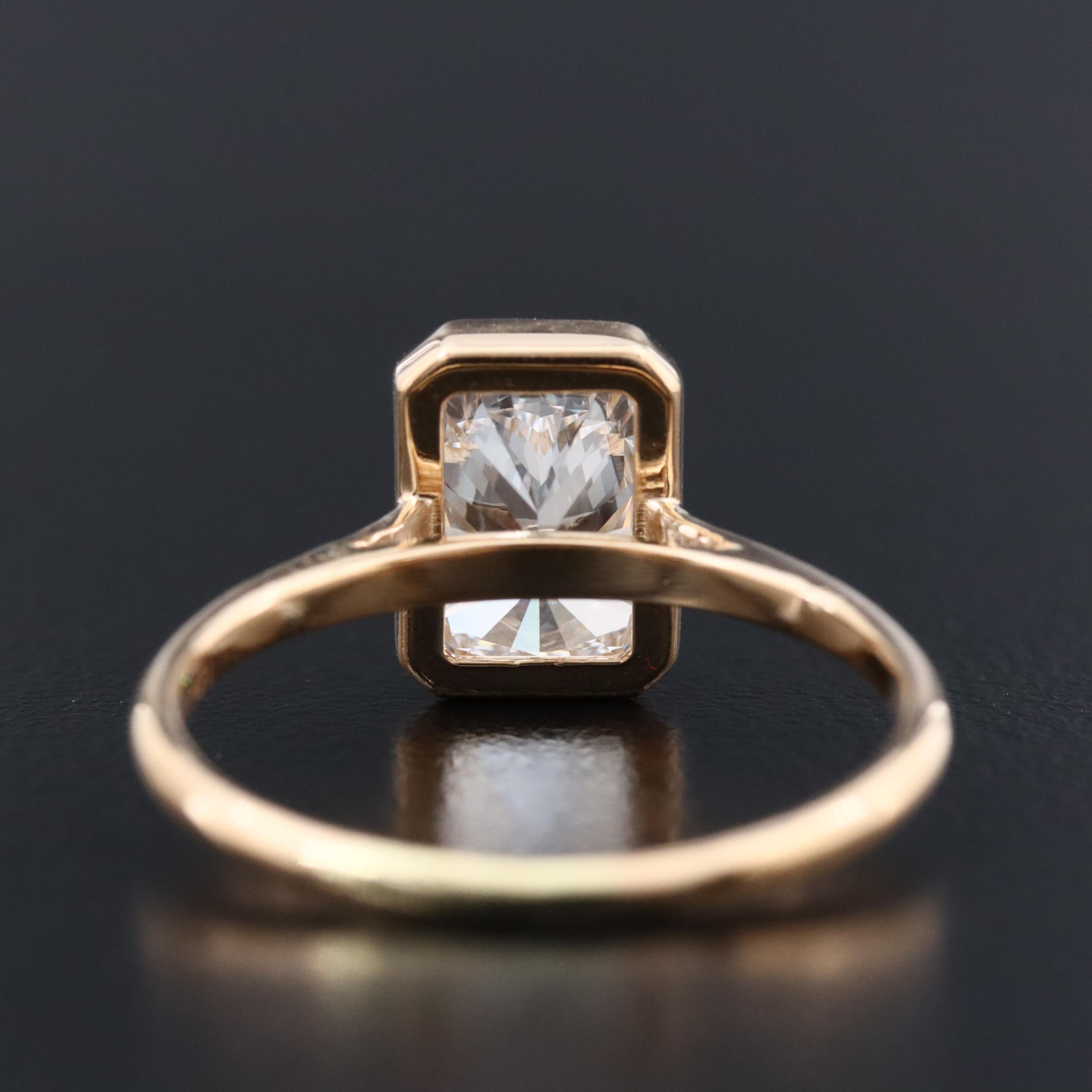 18K 2.07 CT Lab Grown Diamond Solitaire Ring with IGI Report