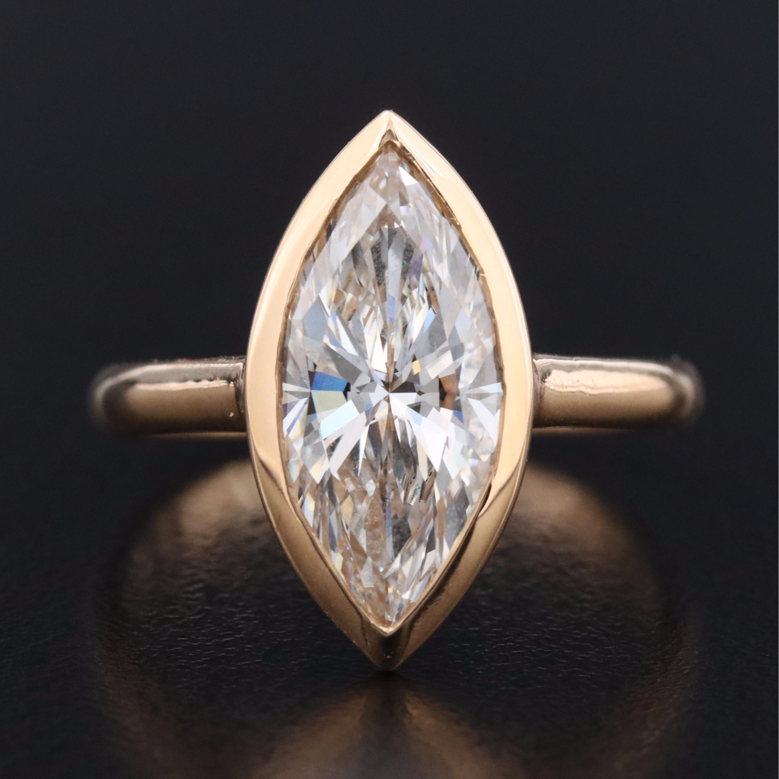 18K 3.09 CT Lab Grown Diamond Solitaire Ring with IGI Report