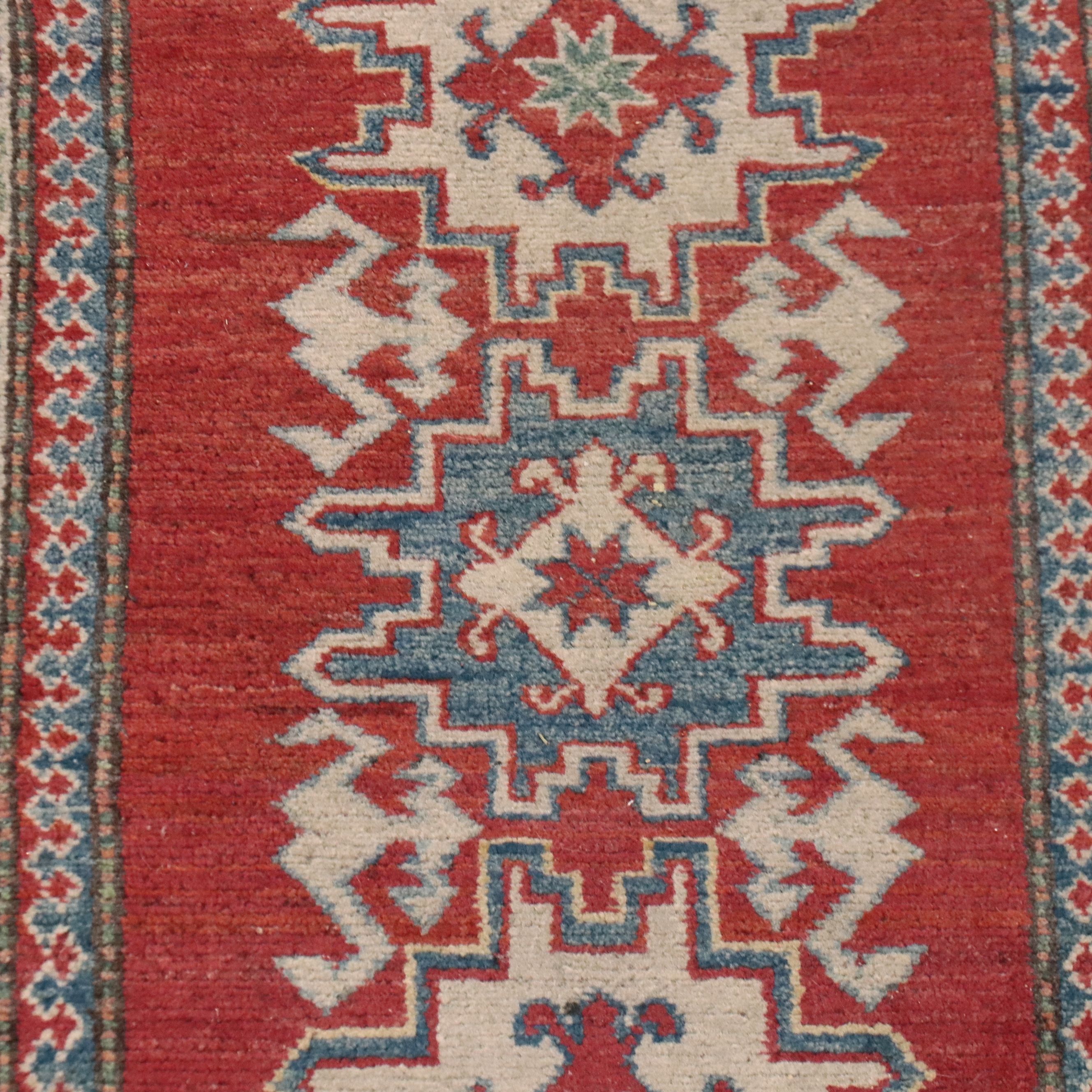 2'8 x 9' Hand-Knotted Caucasian Kazak Carpet Runner