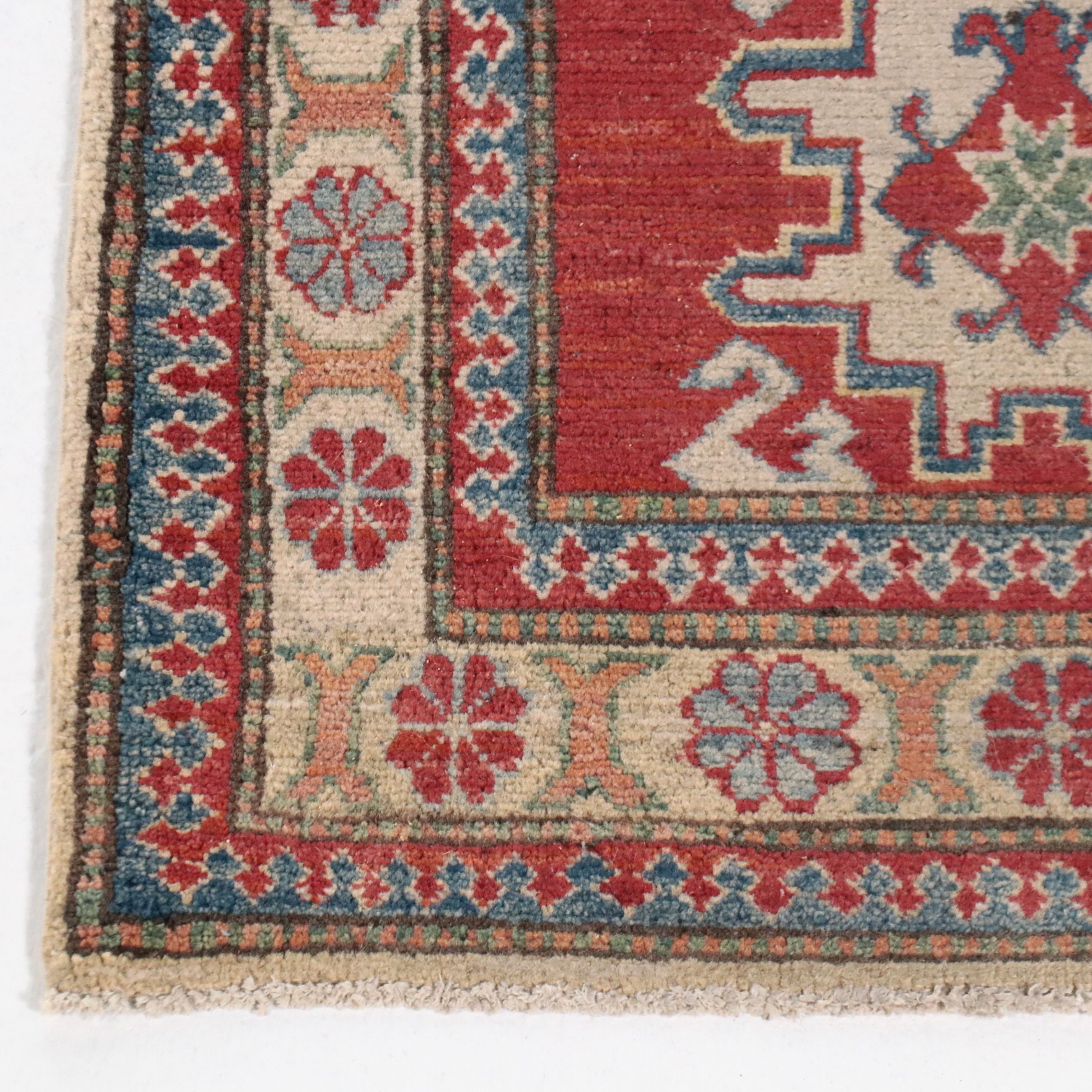 2'8 x 9' Hand-Knotted Caucasian Kazak Carpet Runner