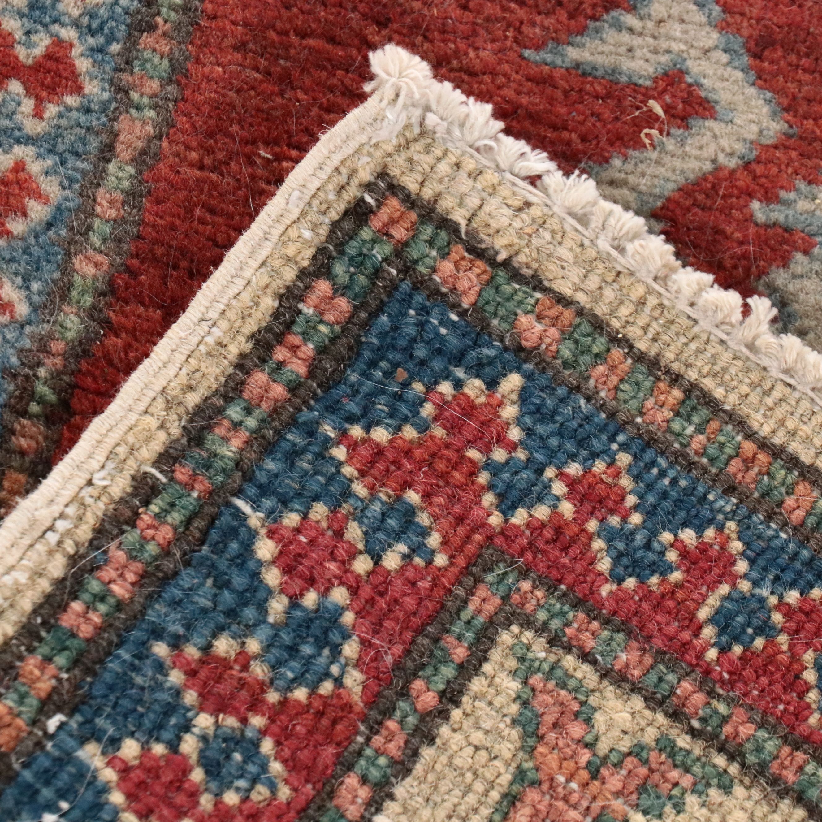2'8 x 9' Hand-Knotted Caucasian Kazak Carpet Runner