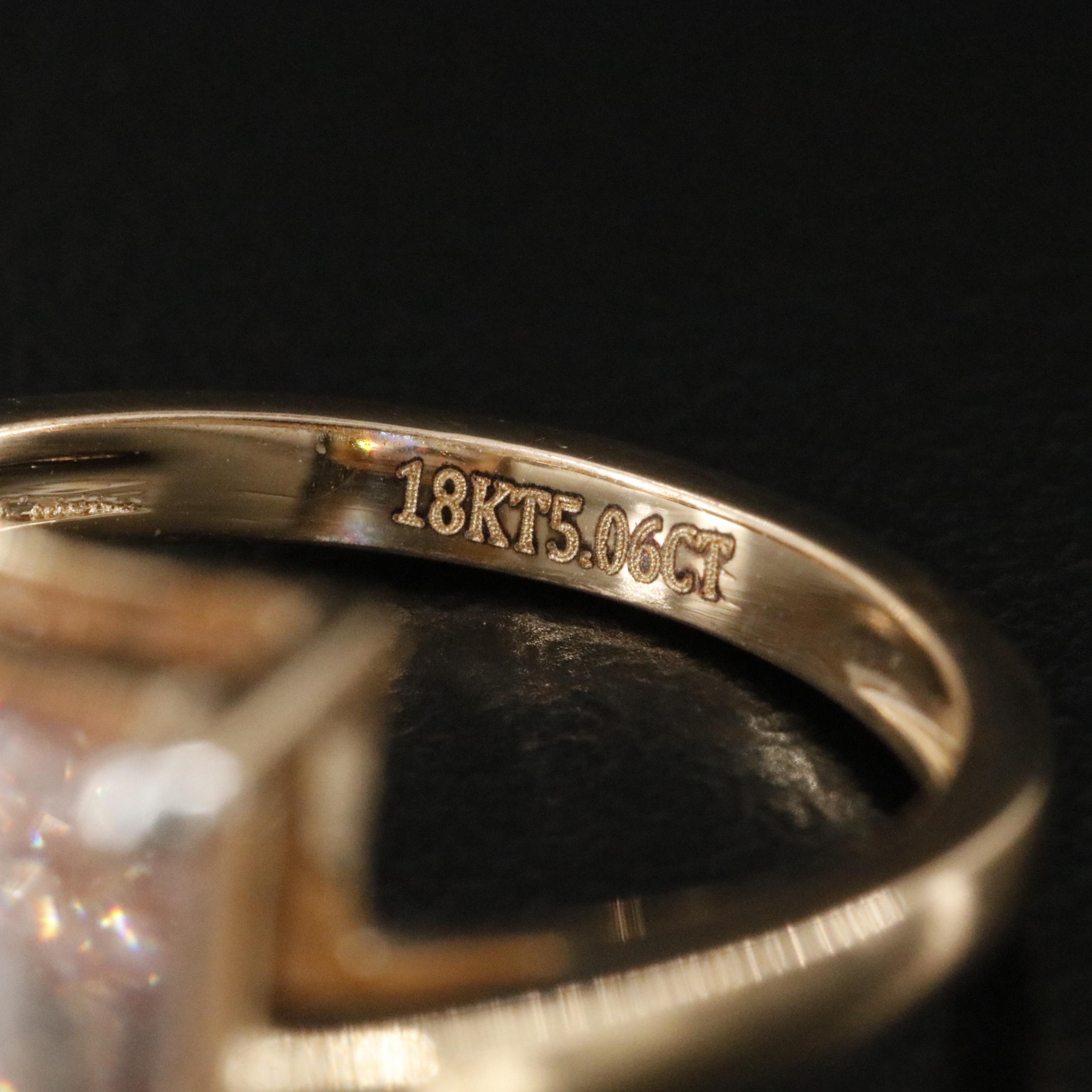 18K 5.06 CTW Lab Grown Diamond Ring with IGI Report