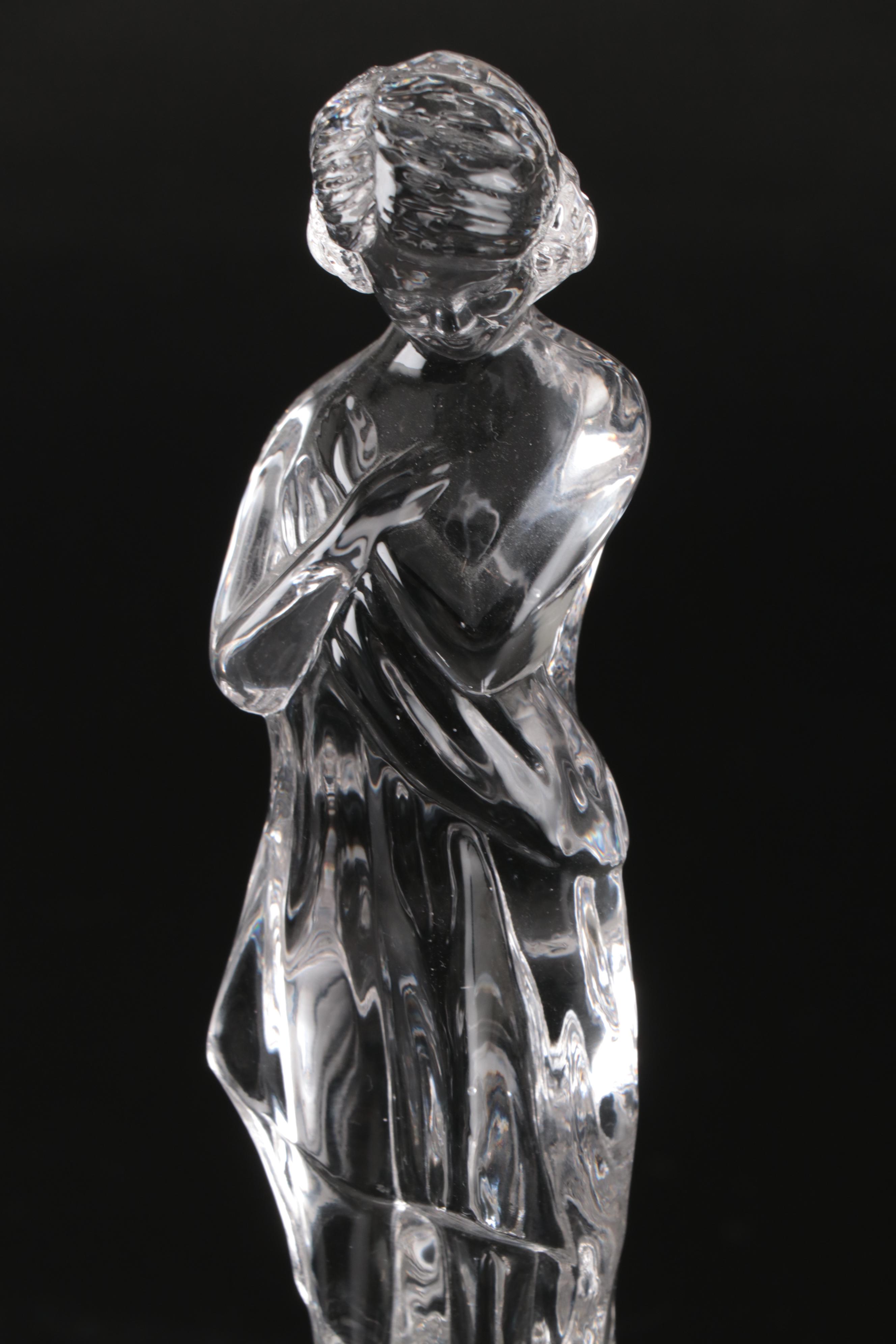 Cambridge Glass "Draped Lady" Flower Frog with More Glass Tableware