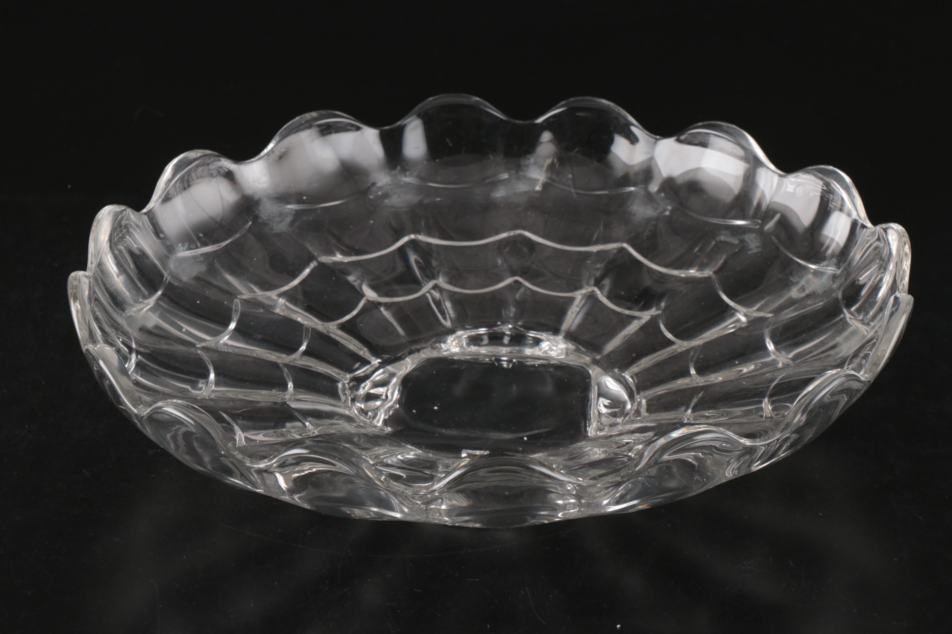 Cambridge Glass "Draped Lady" Flower Frog with More Glass Tableware