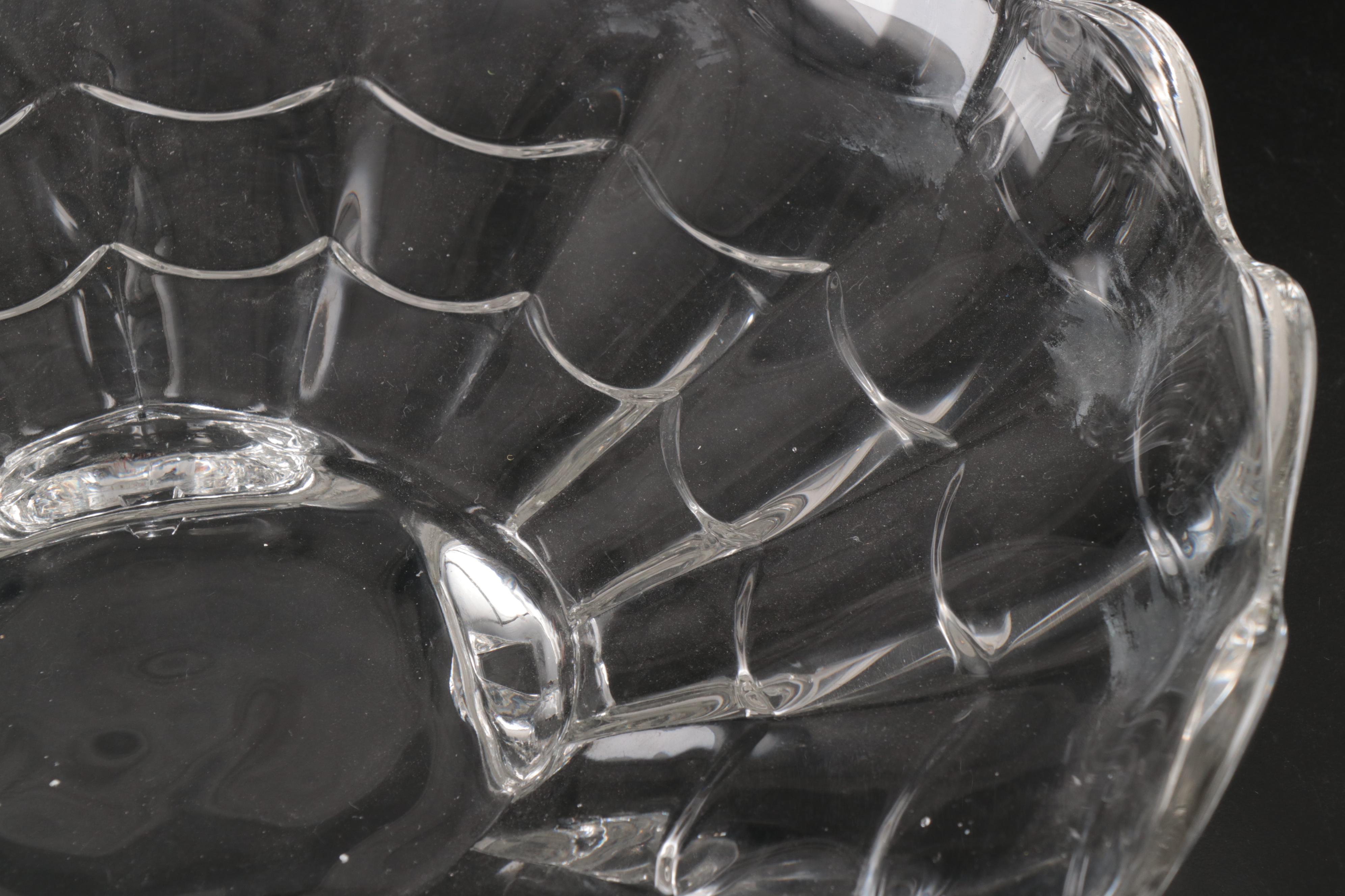 Cambridge Glass "Draped Lady" Flower Frog with More Glass Tableware