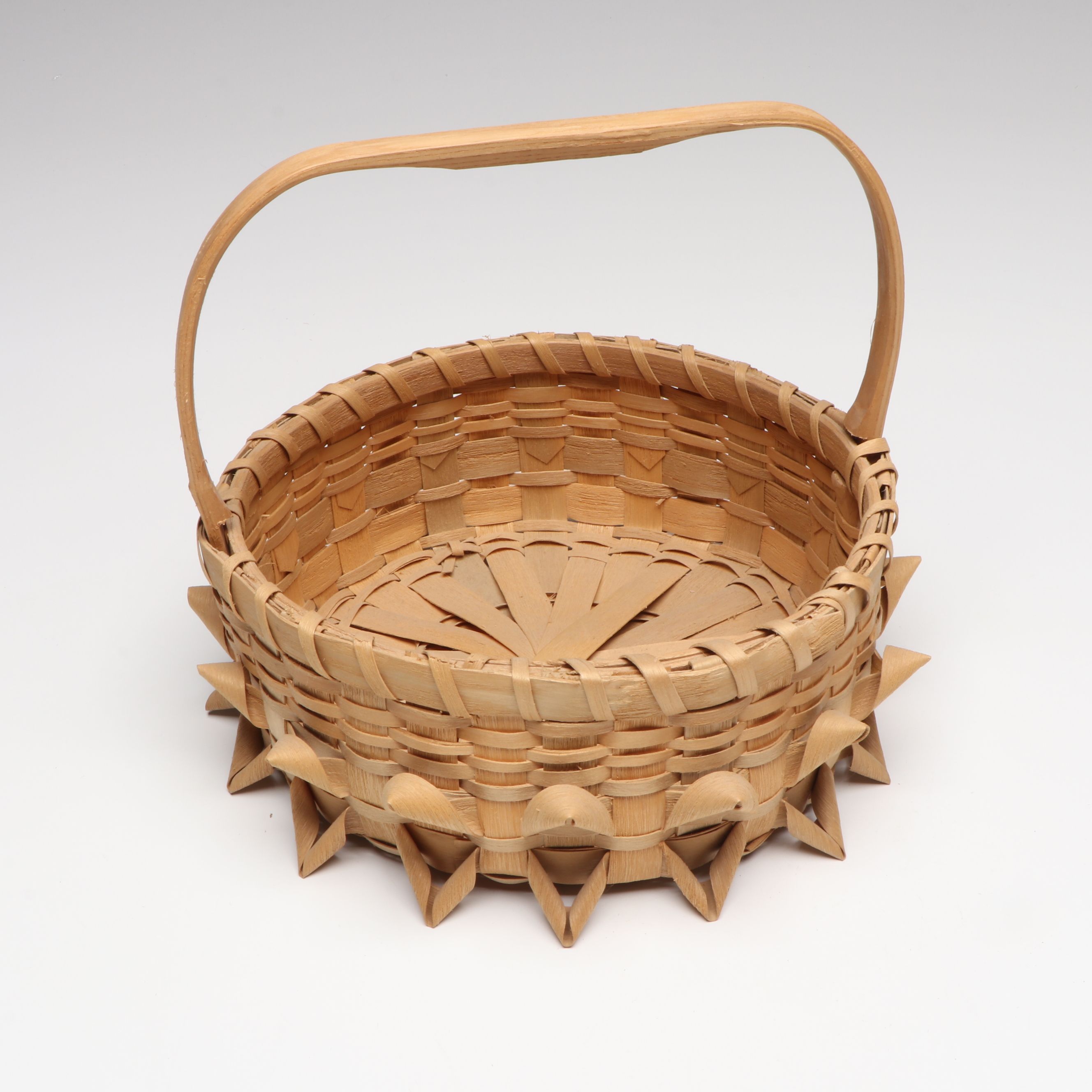 Florence Hall Athabascan Birch Bark Vessel with Dakota and Maliseet Basketry