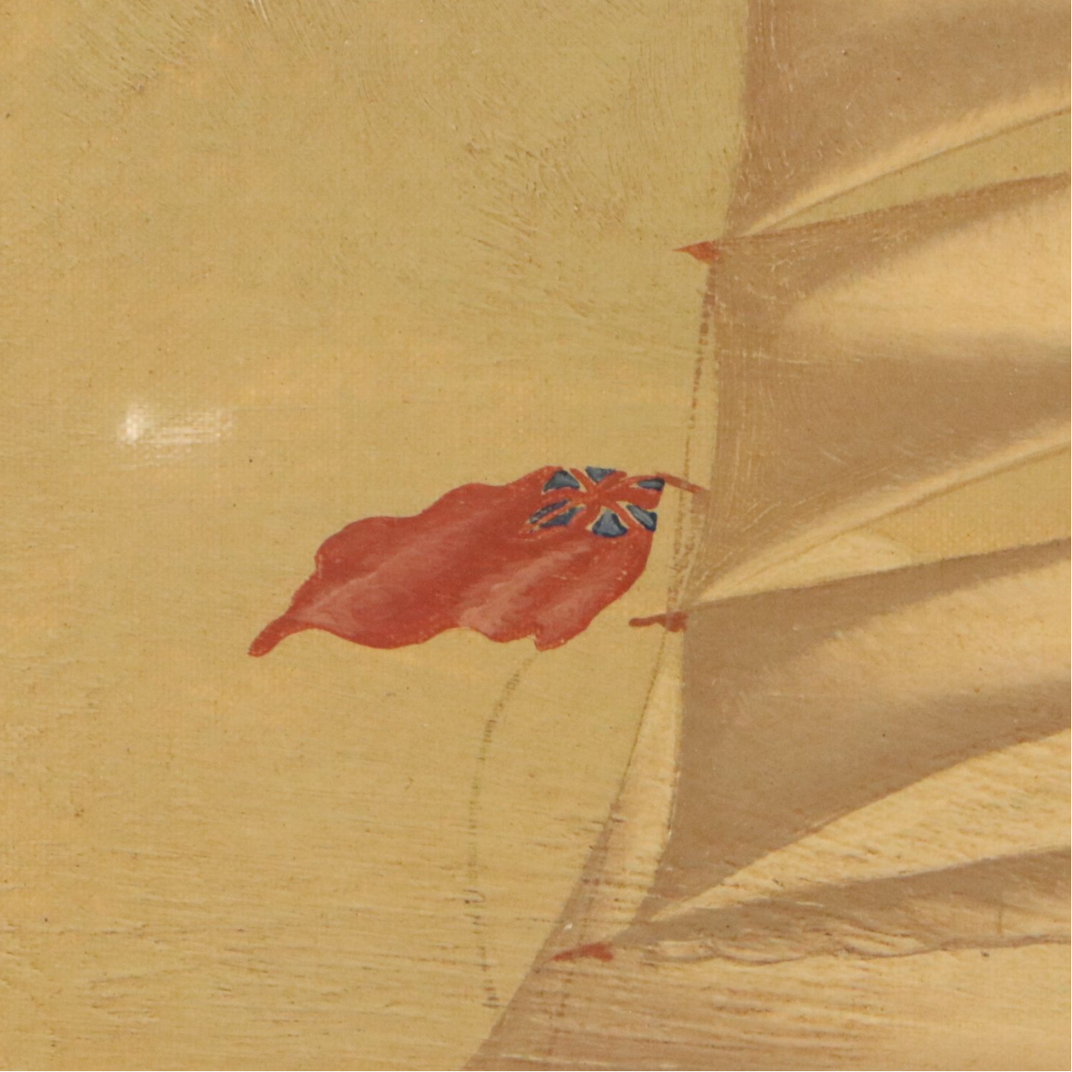 H. Whitcombe Maritime Oil Painting of Tall Ship, Late 19th to Early 20th Century