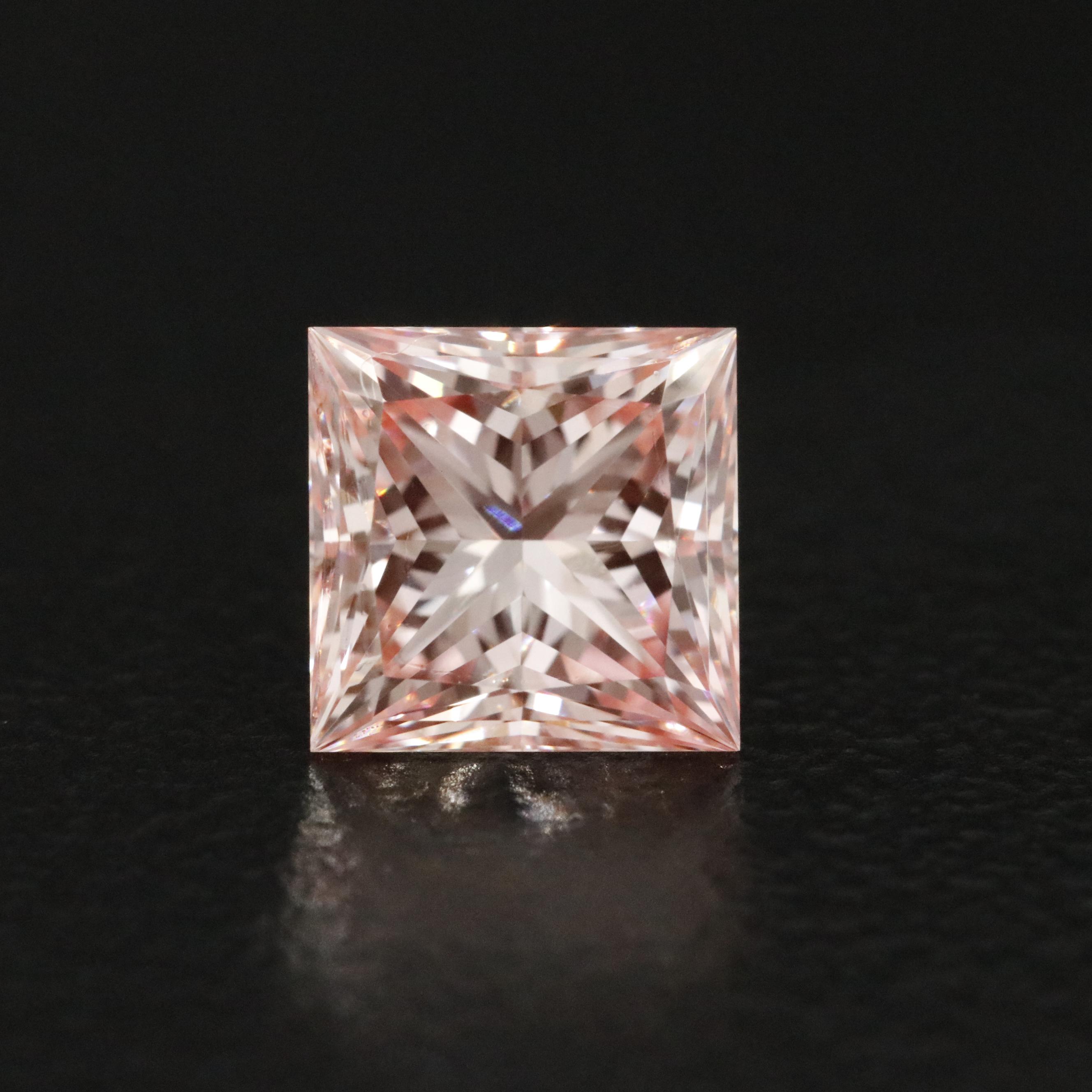 Loose 1.10 CT Lab Grown Fancy Pink Diamond with IGI Report