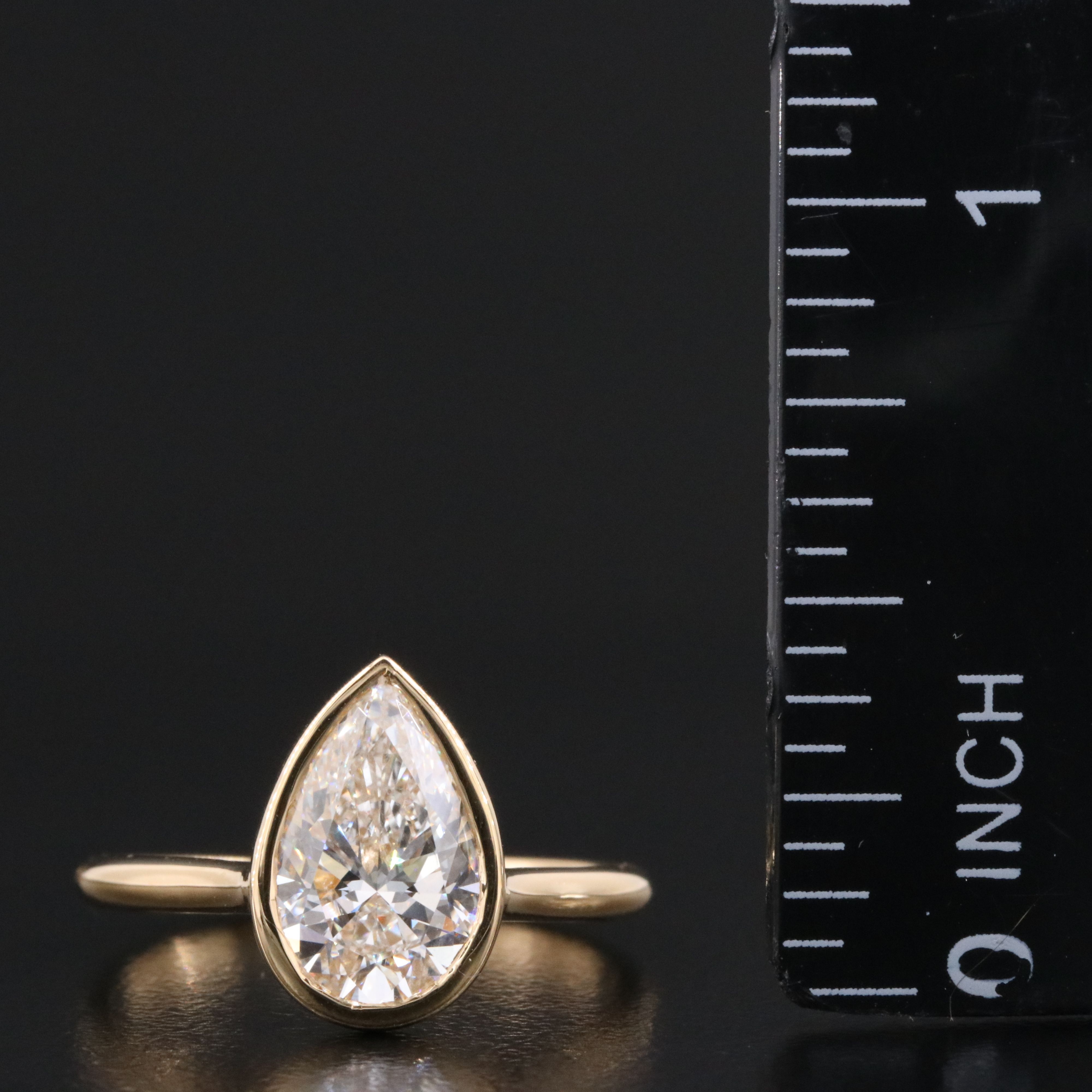 18K 2.02 CT Lab Grown Diamond Solitaire Ring with IGI Report