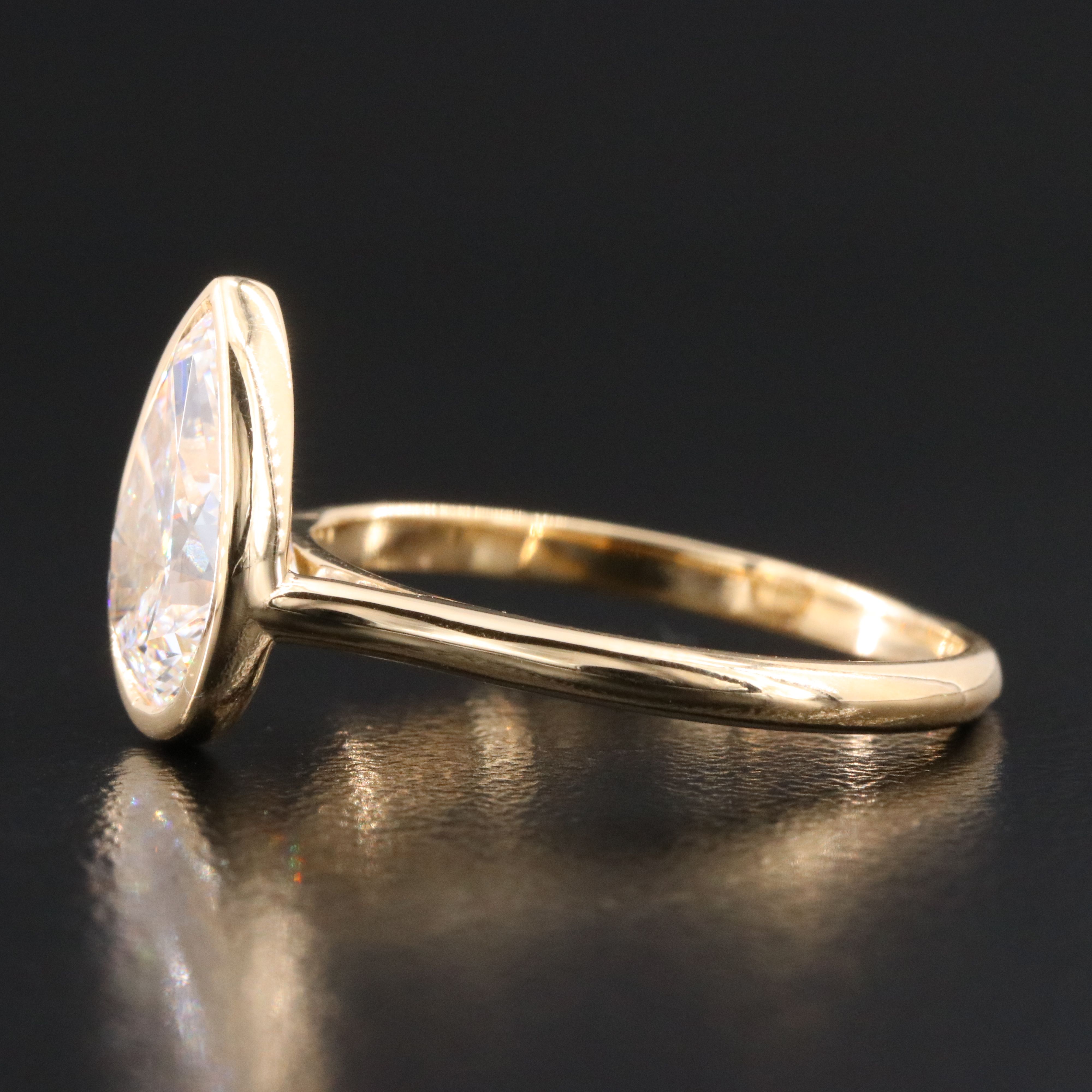 18K 2.02 CT Lab Grown Diamond Solitaire Ring with IGI Report