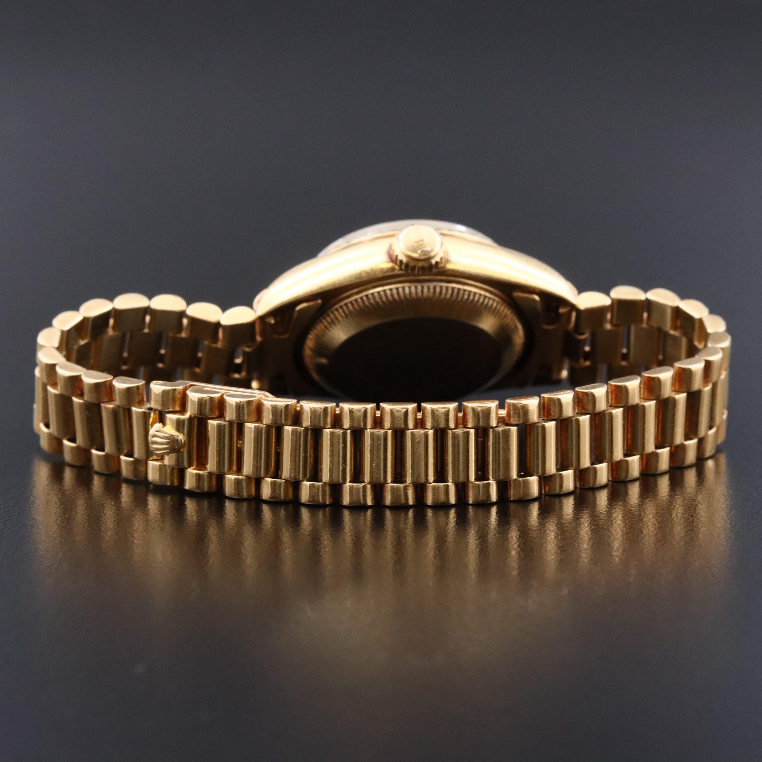 1983 Rolex Custom Diamond Dial President Band 69178 Date Watch