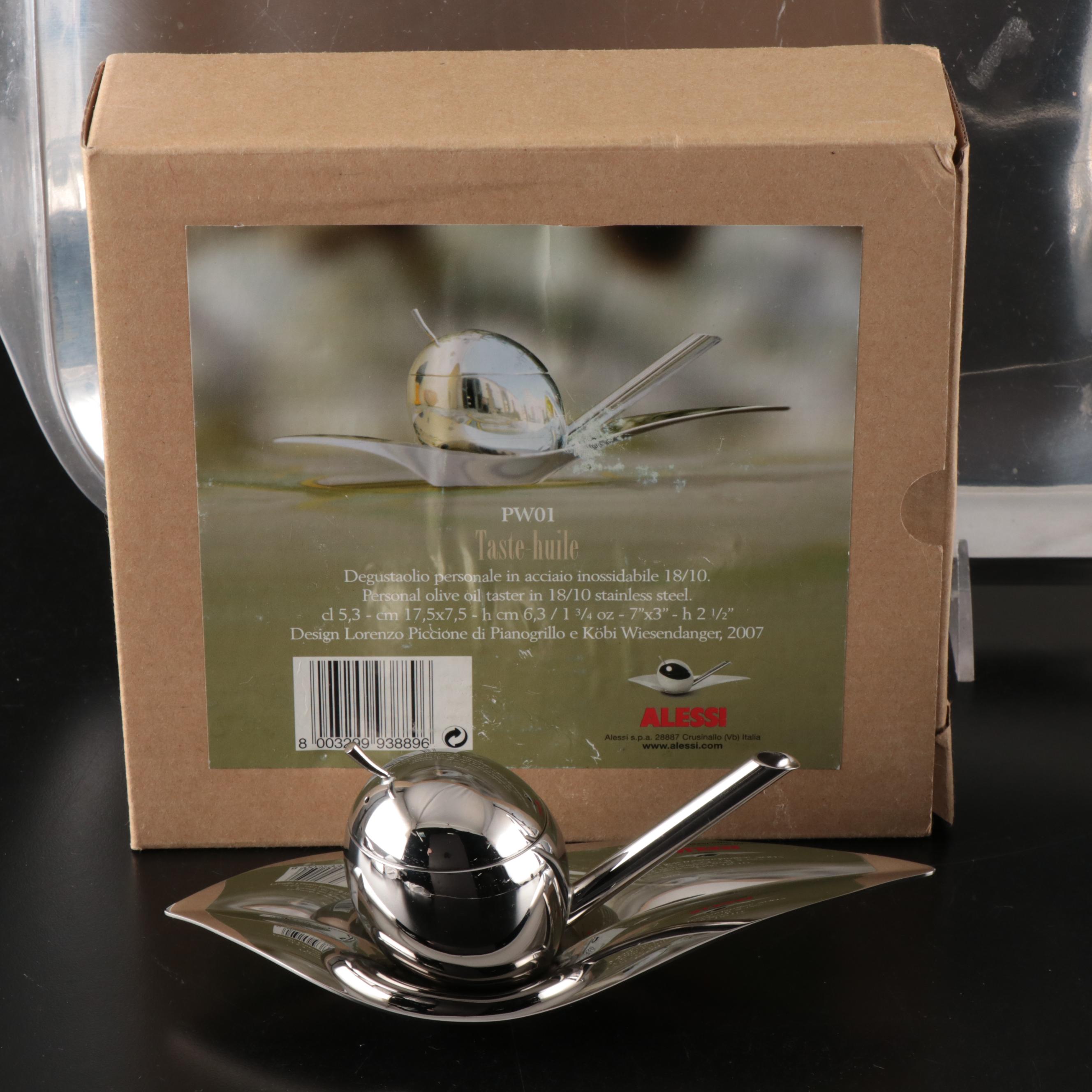 Nambé Polished Alloy Tray, Alessi Sugar Bowl, and More Table Accessories