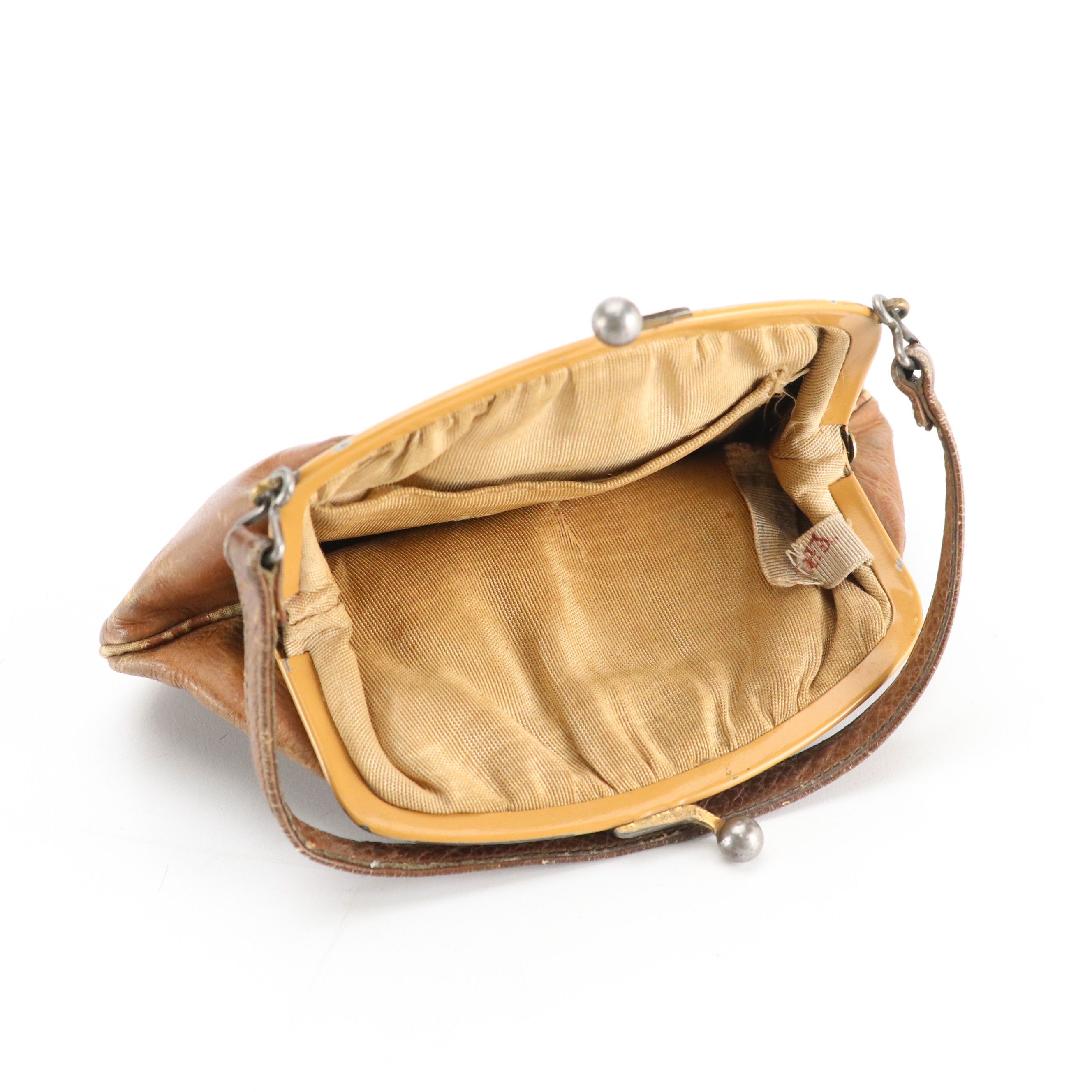 Vintage "Little Lady" Leather Kiss-Lock Pouch, Floral Beaded Frame Bag, More