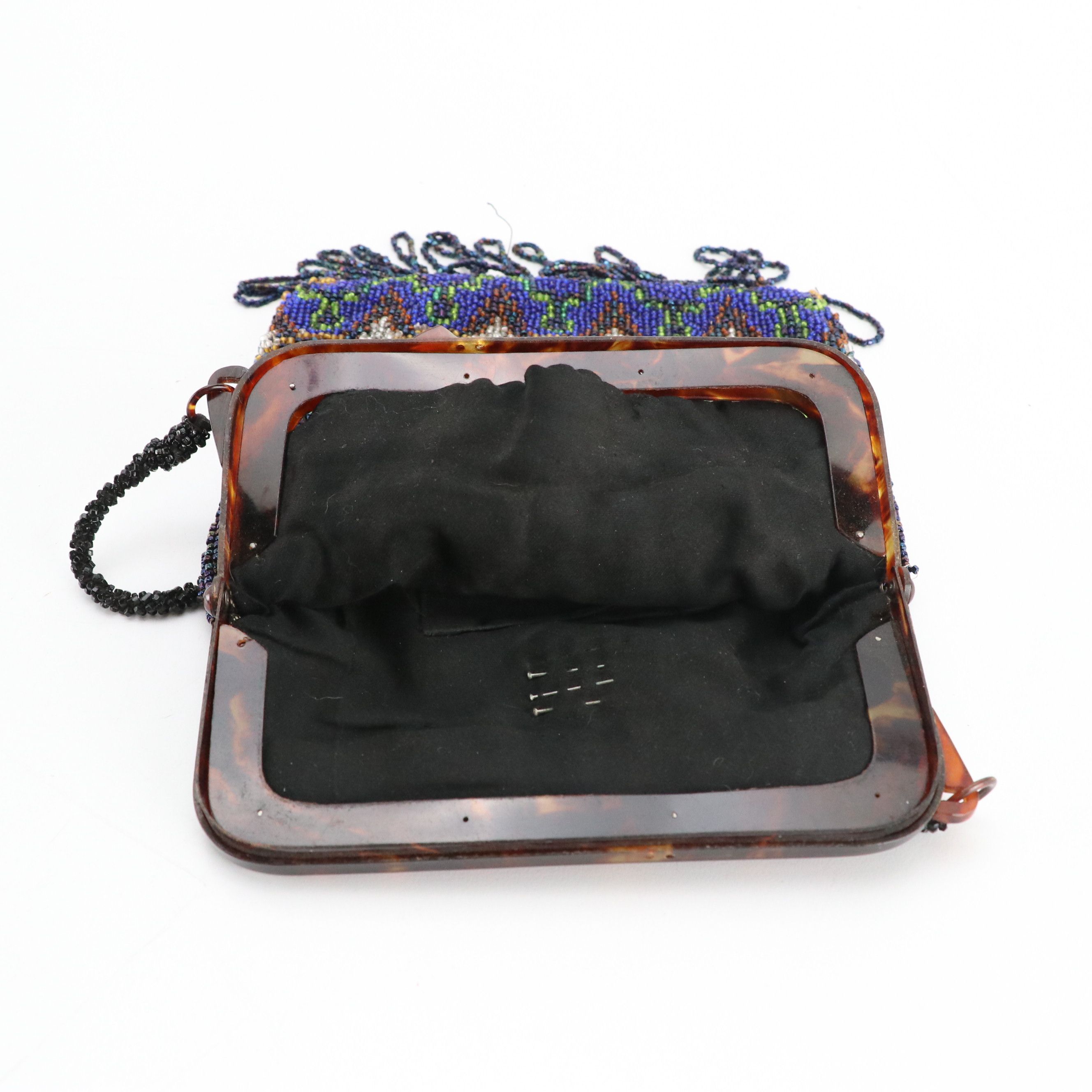 Vintage "Little Lady" Leather Kiss-Lock Pouch, Floral Beaded Frame Bag, More