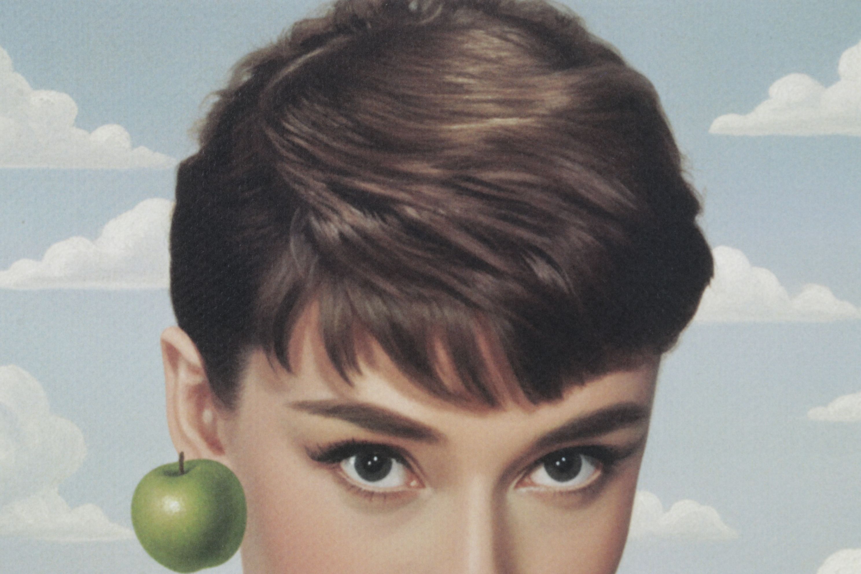 Death NYC Pop Art Digital Print Homage to René Magritte x Audrey Hepburn, 2025