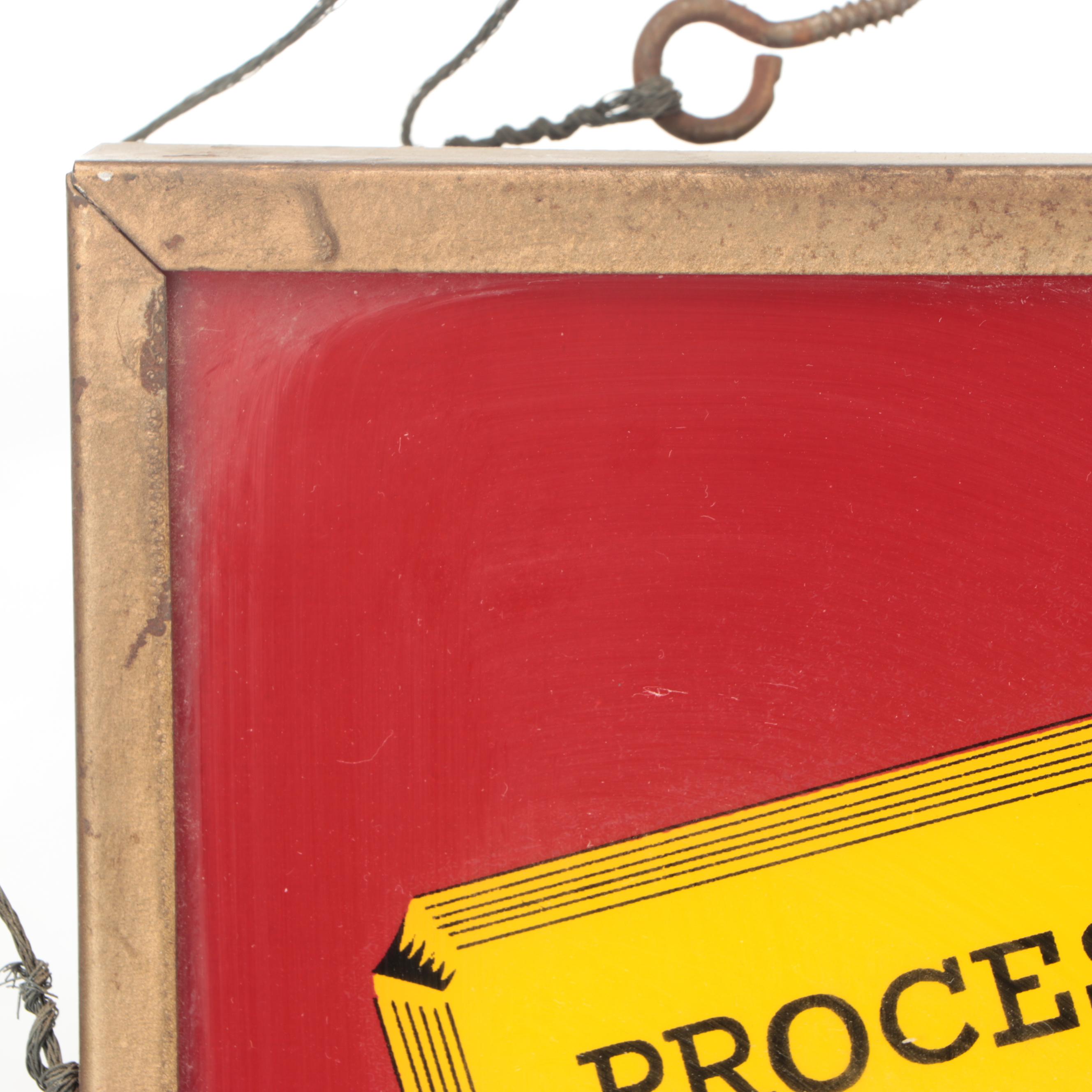 Cincinnati Hudepohl Beer Advertising Sign, Mid to Late 20th Century