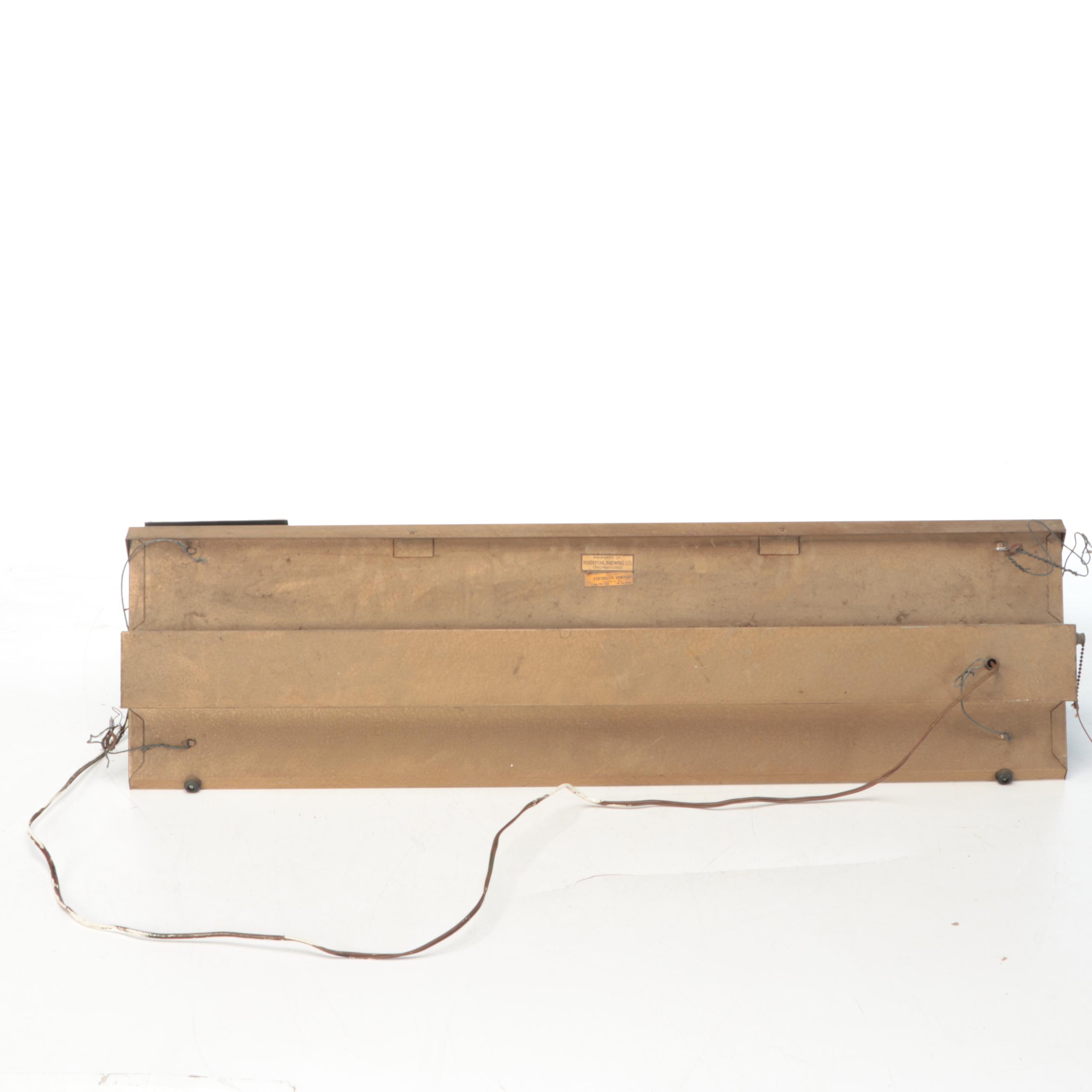 Cincinnati Hudepohl Beer Advertising Sign, Mid to Late 20th Century