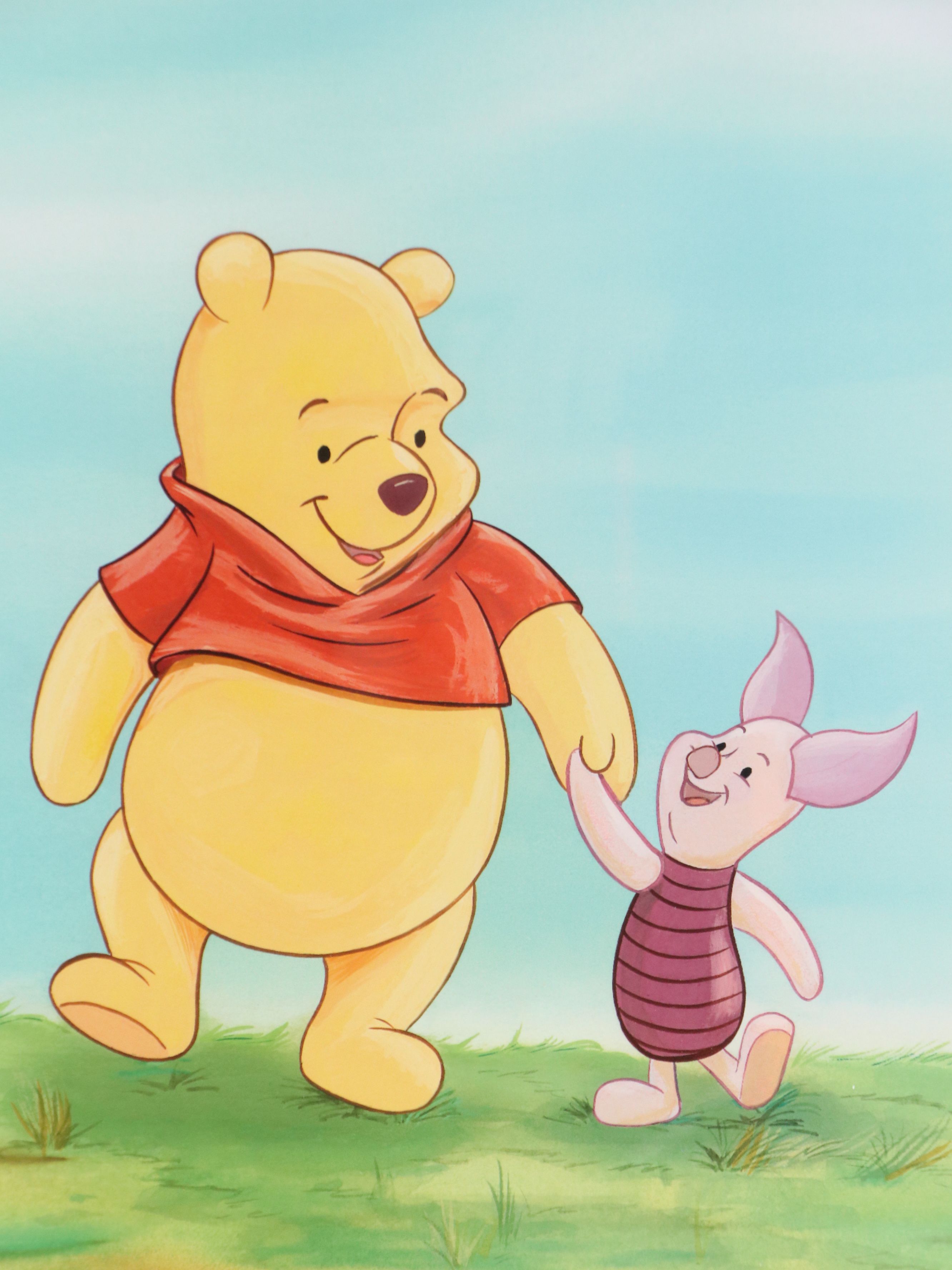 Offset Lithograph of Piglet and Winnie the Pooh, Late 20th Century
