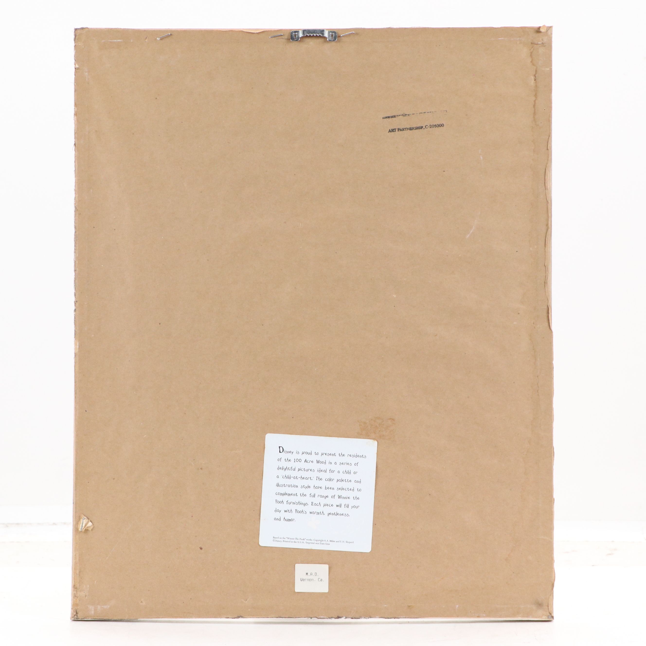 Offset Lithograph of Piglet and Winnie the Pooh, Late 20th Century