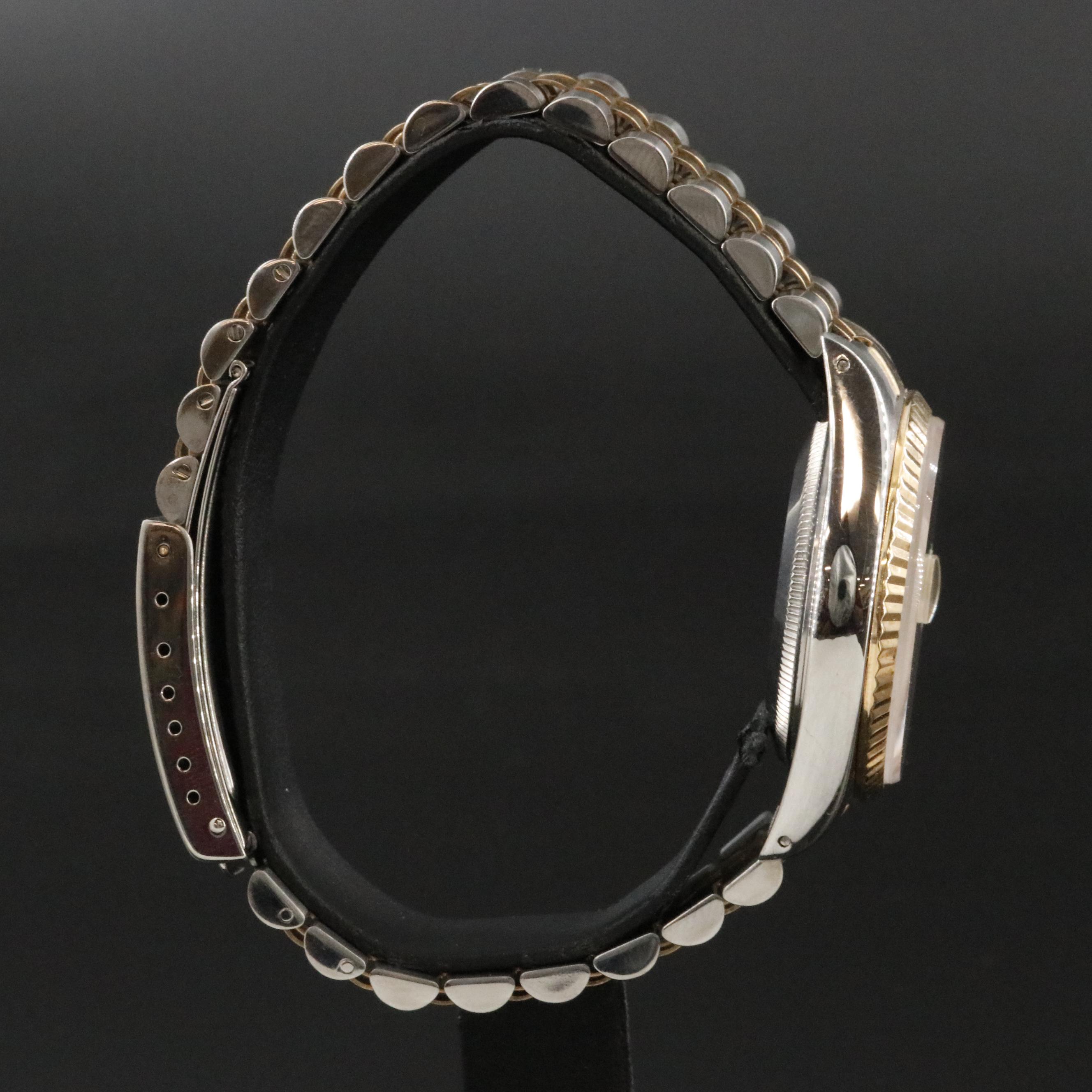 1991 Rolex Custom Diamond Dial Steel & Gold 36mm Datejust 16233 Watch