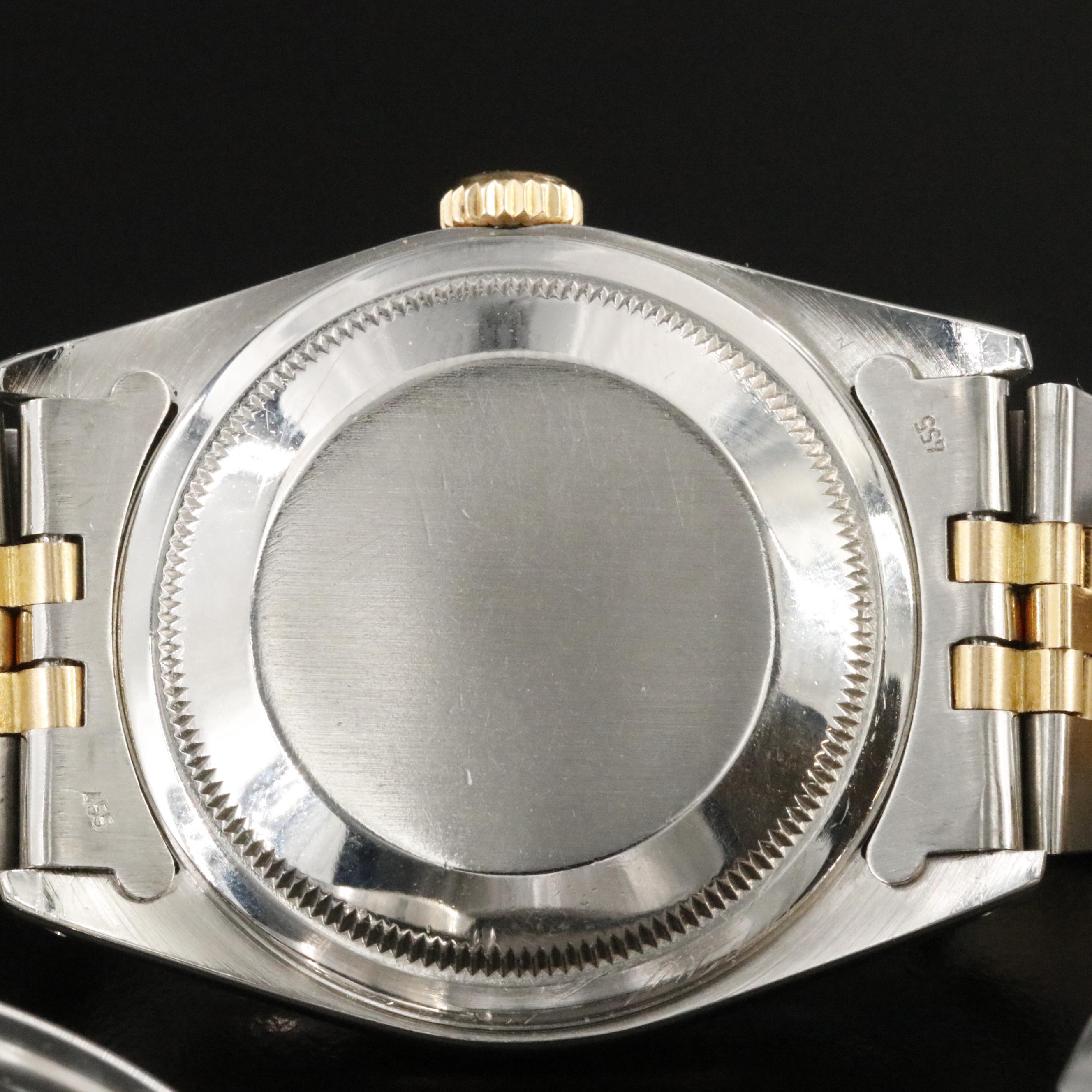 1991 Rolex Custom Diamond Dial Steel & Gold 36mm Datejust 16233 Watch